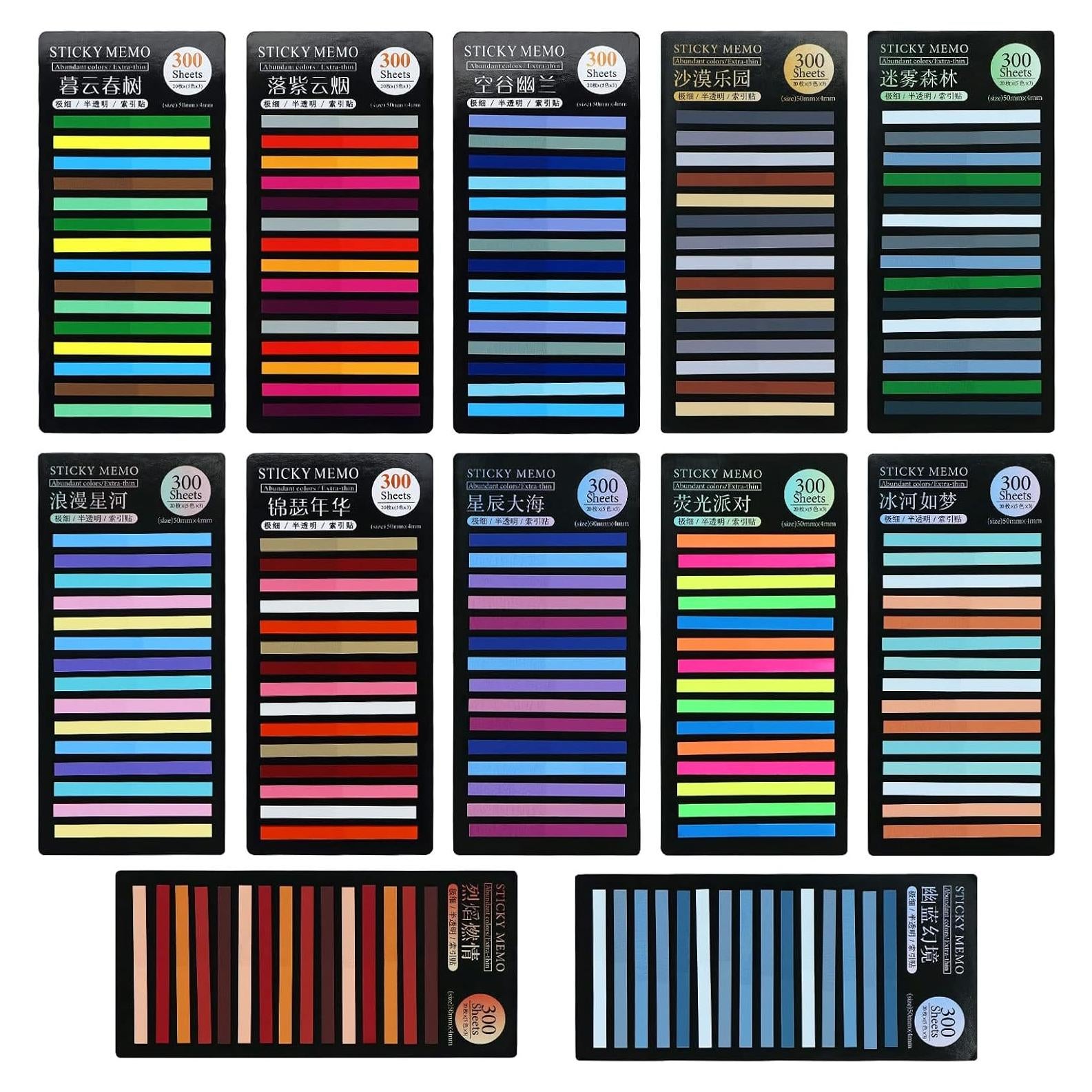 Marcadores de Página Adhesivos Buqoo, 3600 Hojas Coloridas