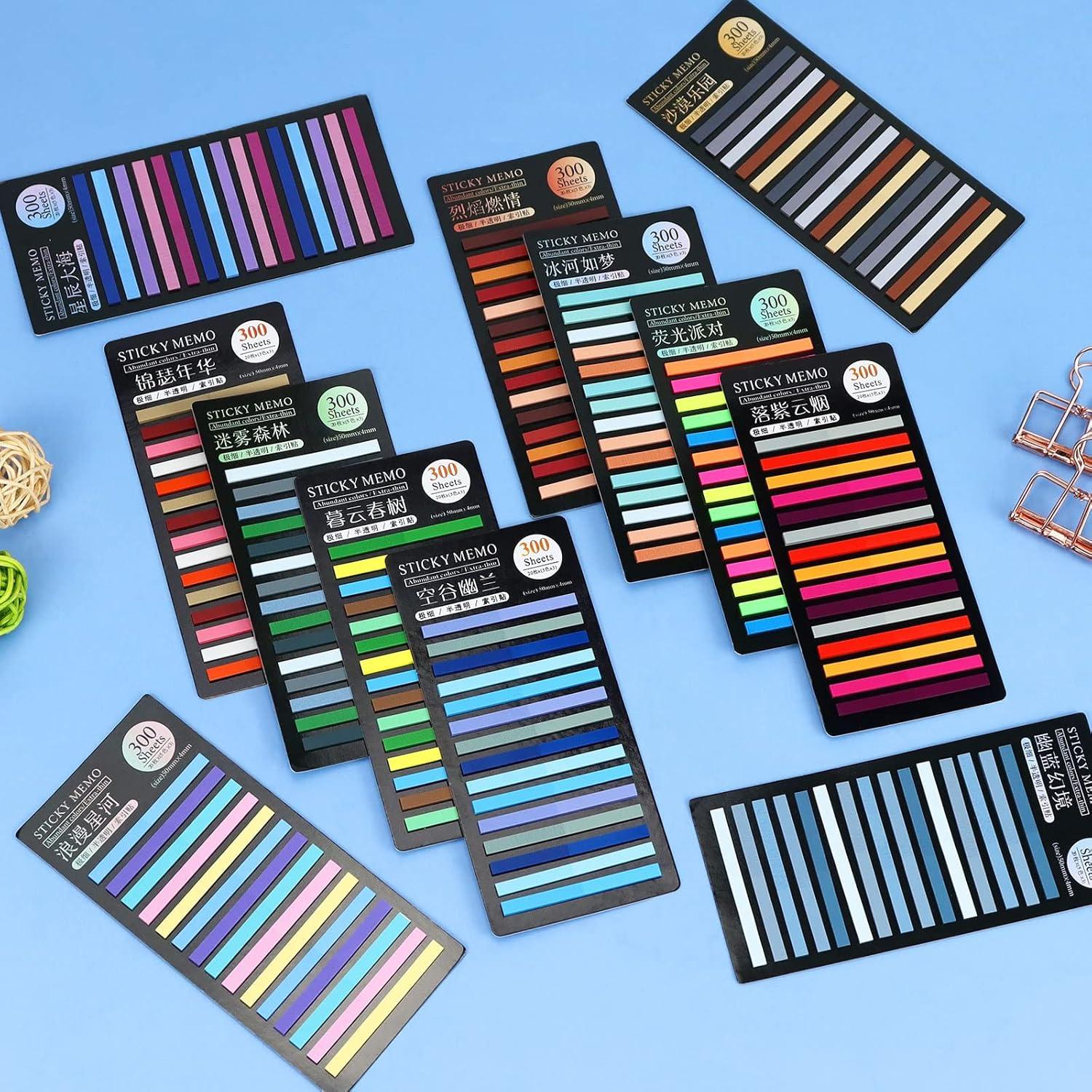 Marcadores de Página Adhesivos Buqoo, 3600 Hojas Coloridas