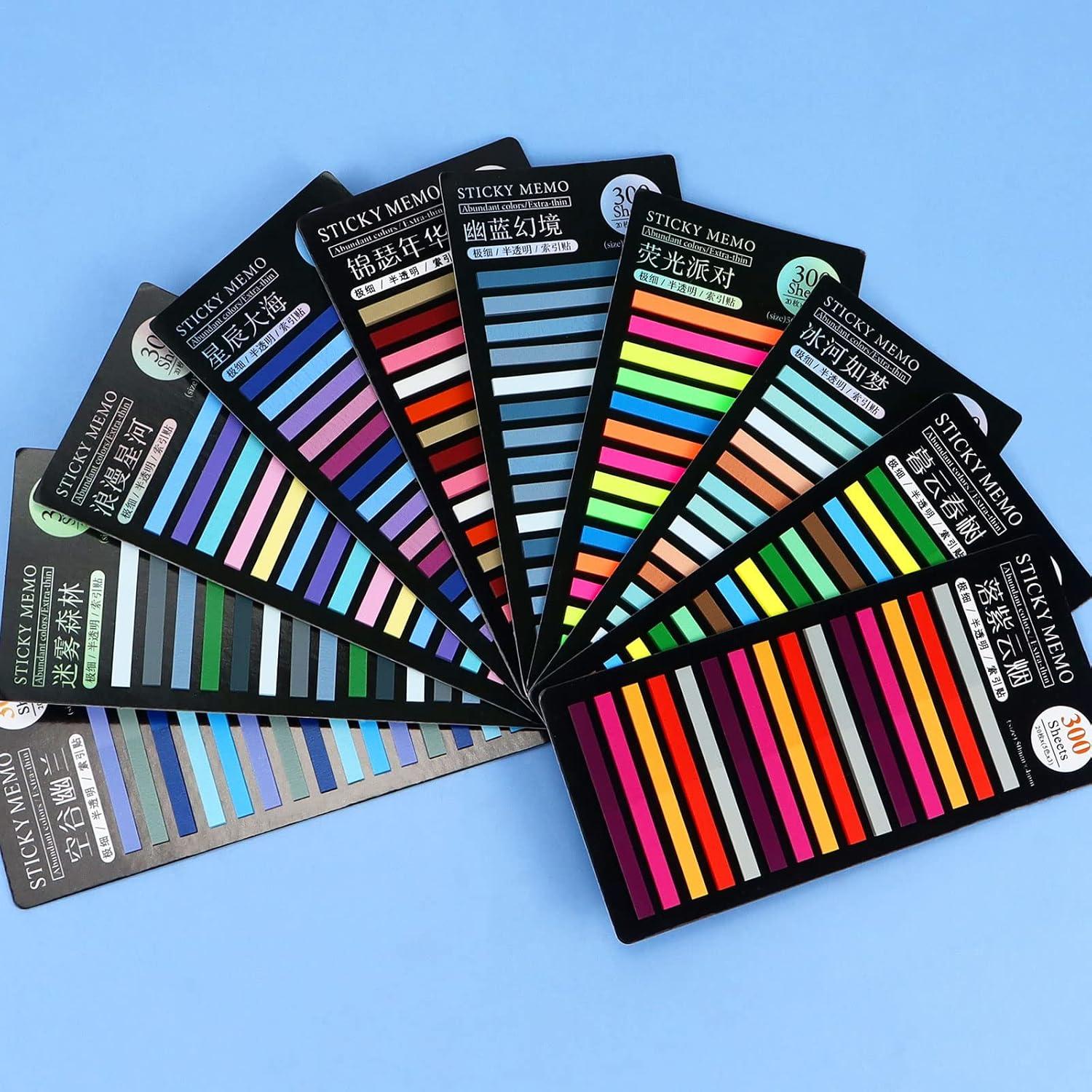 Marcadores de Página Adhesivos Buqoo, 3600 Hojas Coloridas