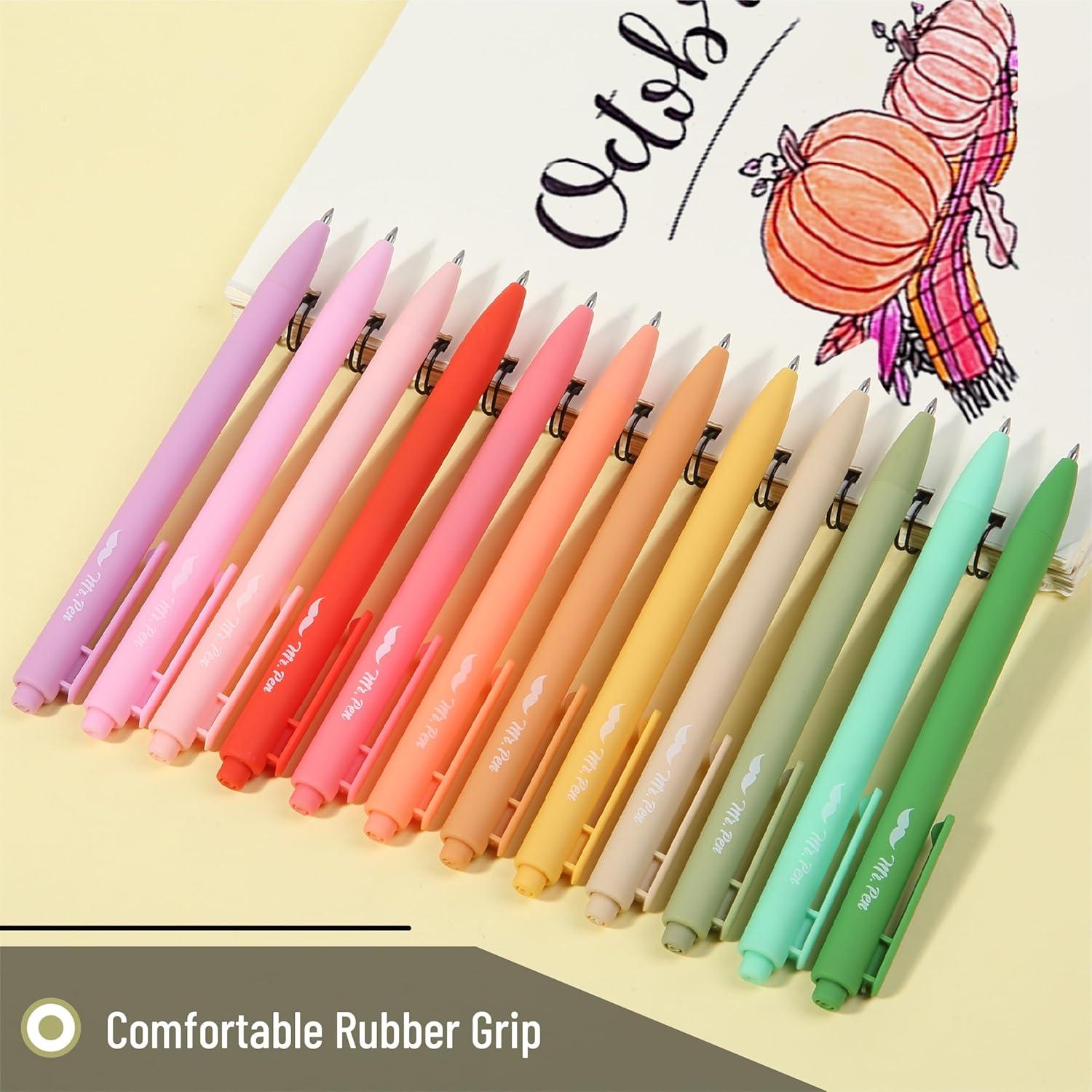 Bolígrafos de Gel Retráctiles Mr. Pen, 12 Piezas, Punta Fina 0.5mm