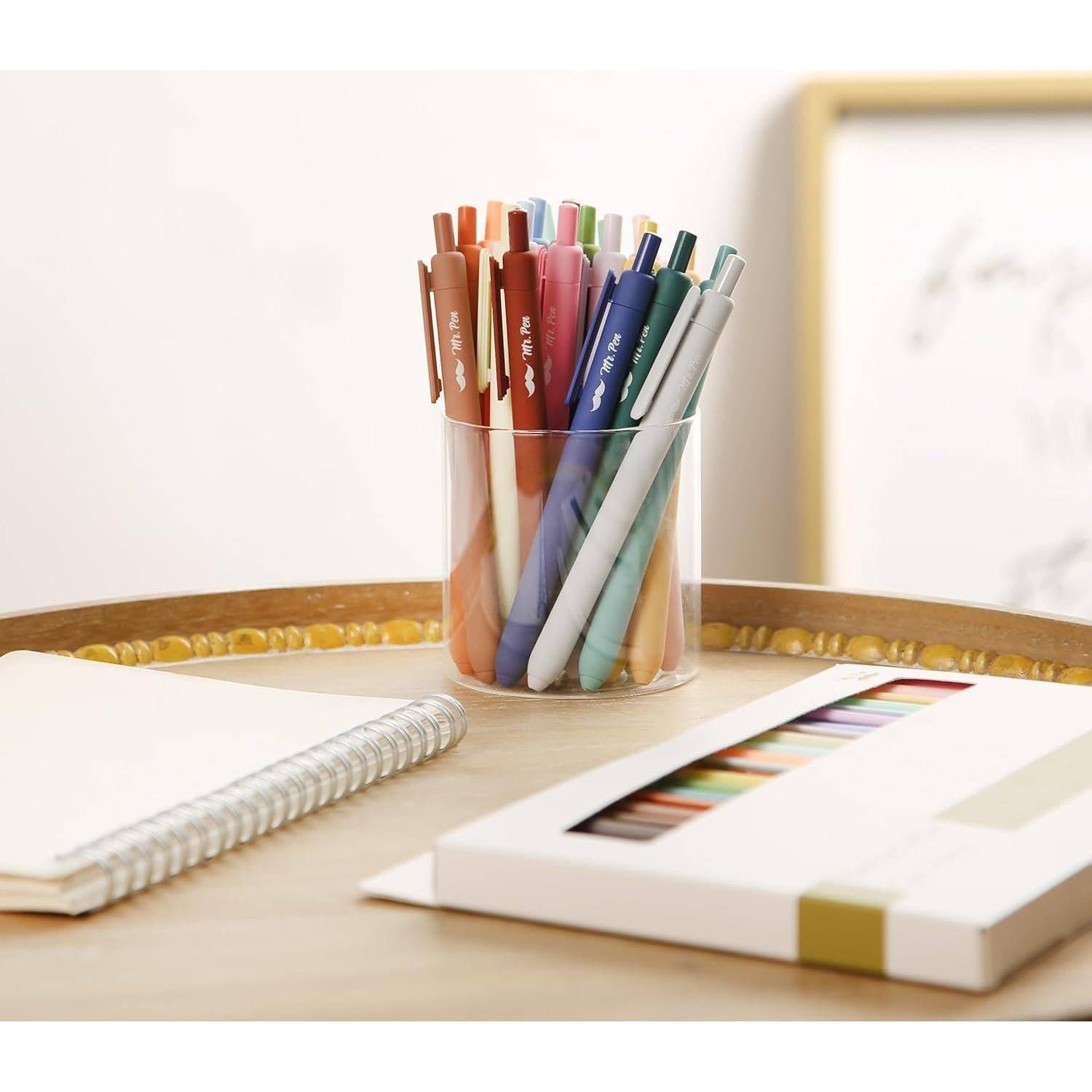 Bolígrafos de Gel Retráctiles Mr. Pen, 22 Colores Pastel, 0.7mm