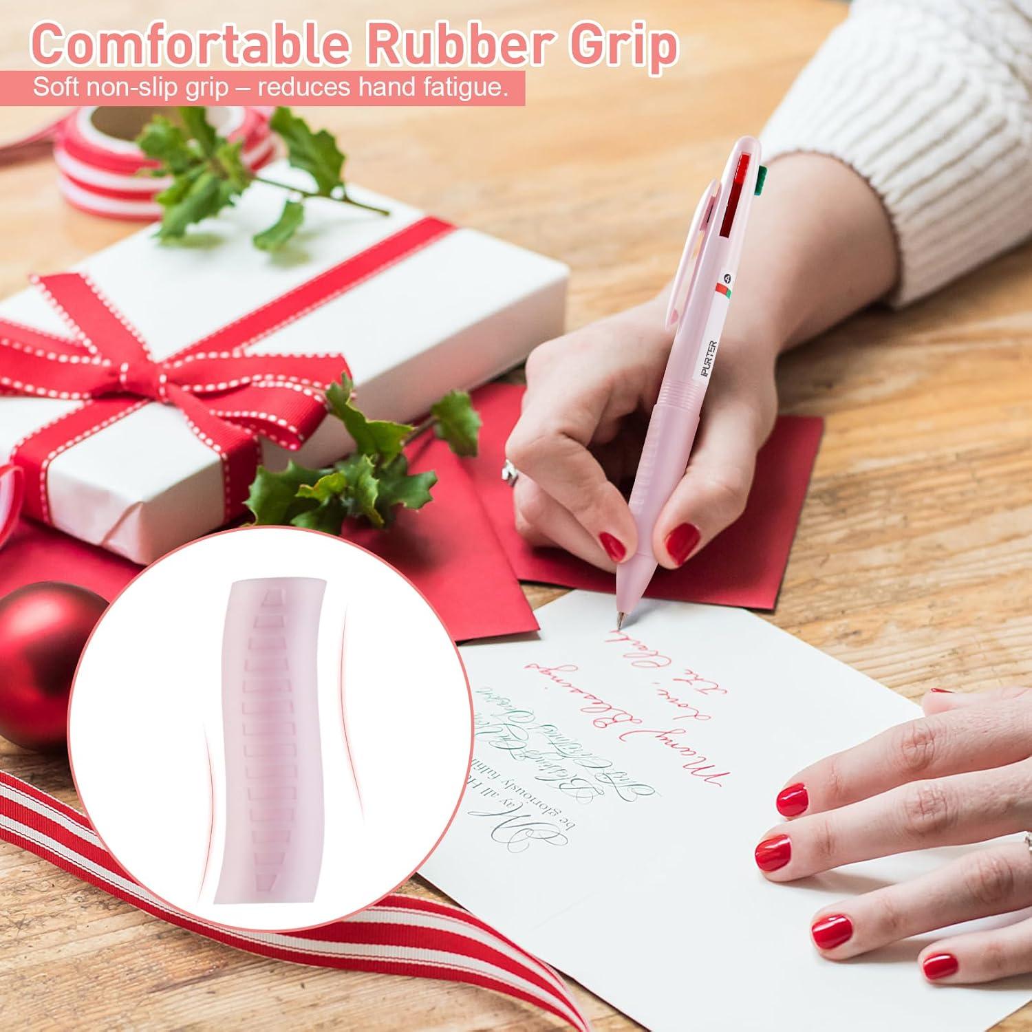 Paquete de 6 bolígrafos de gel IPURTER 4 en 1 multicolor 0.5 mm