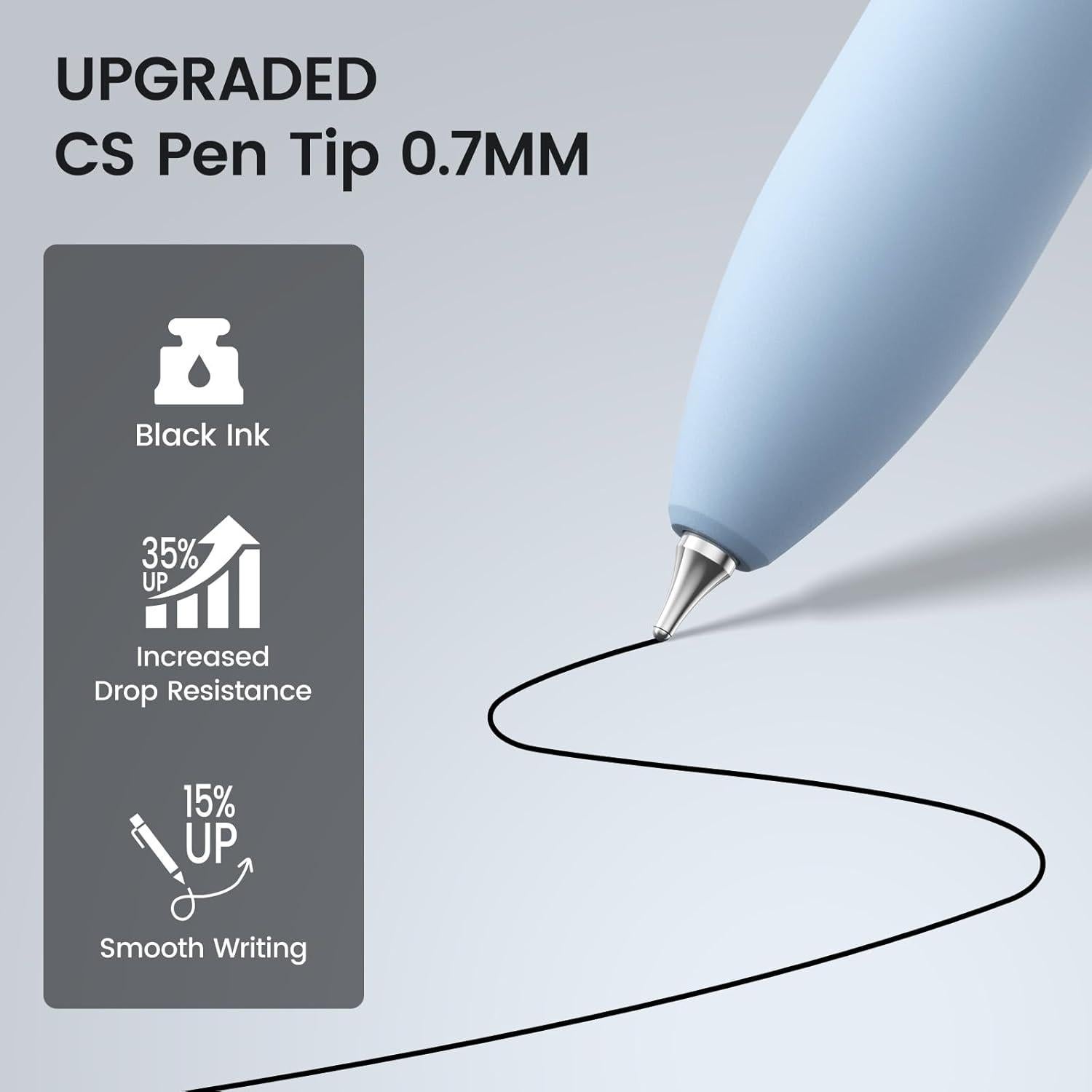 Bolígrafos de Gel JIMMIDDA 0.7mm Tinta Negra 8 Pcs Morandi