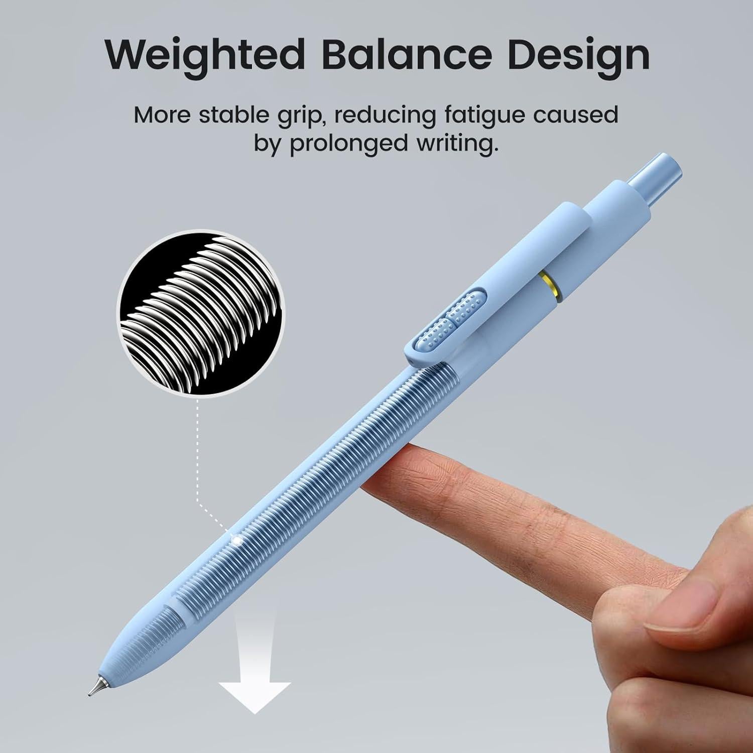 Bolígrafos de Gel JIMMIDDA 0.7mm Tinta Negra 8 Pcs Morandi