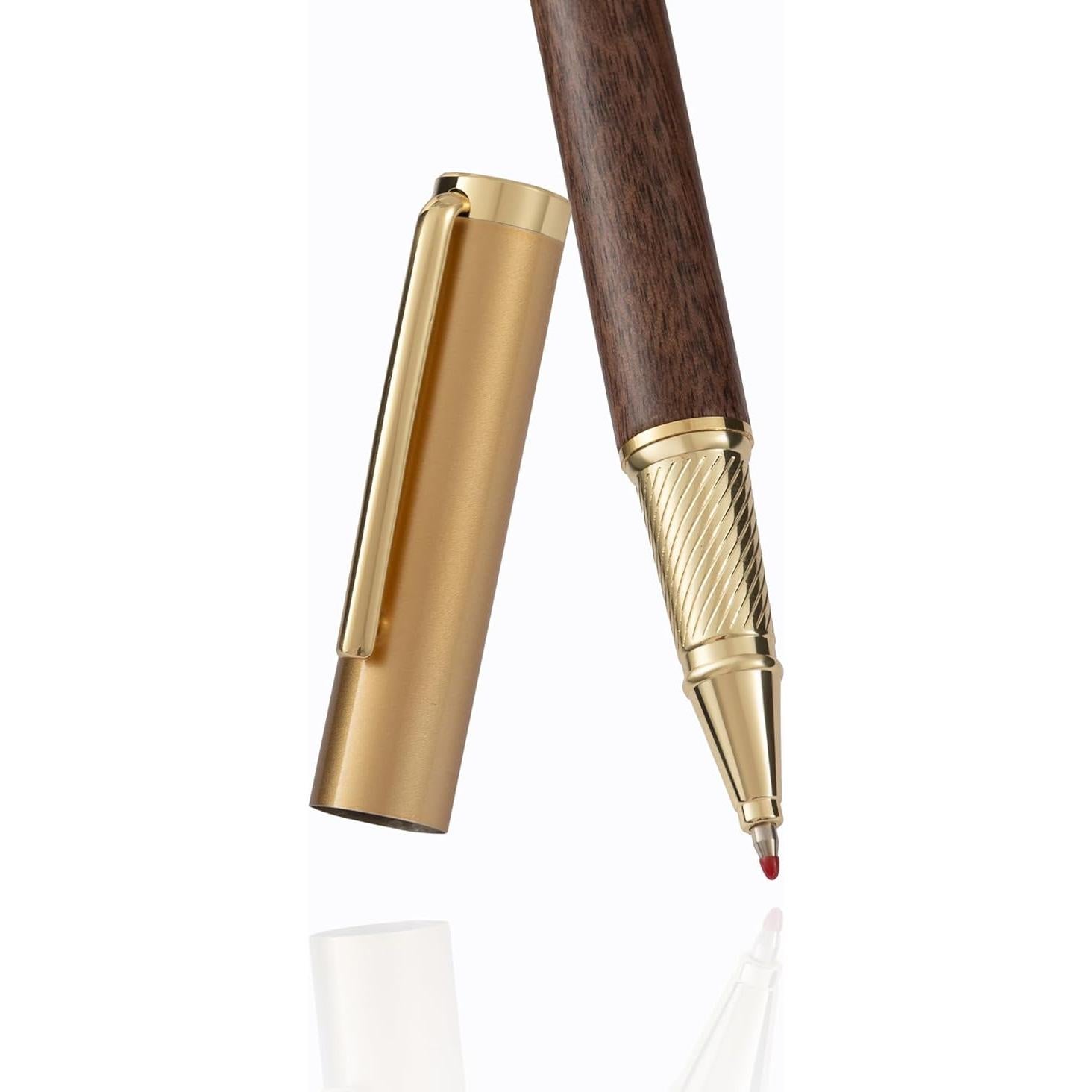 Conjunto de Plumas Rollerball de Madera HUASHILAI - 2 Unidades