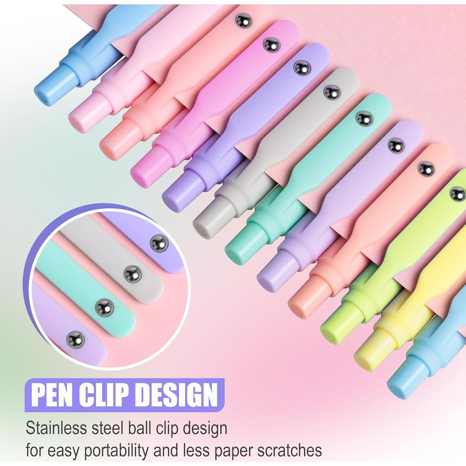 Bolígrafos de Gel Fenmay 12 Pcs 0.5mm Tinta Negra Retráctil