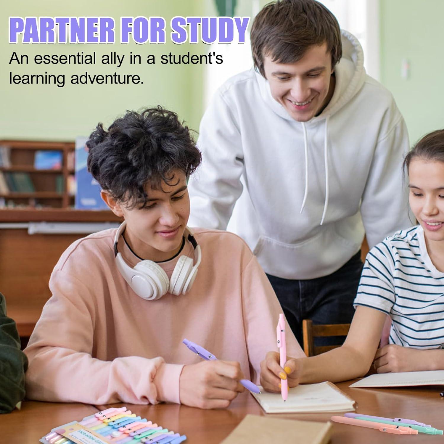 Bolígrafos de Gel Fenmay 12 Pcs 0.5mm Tinta Negra Retráctil