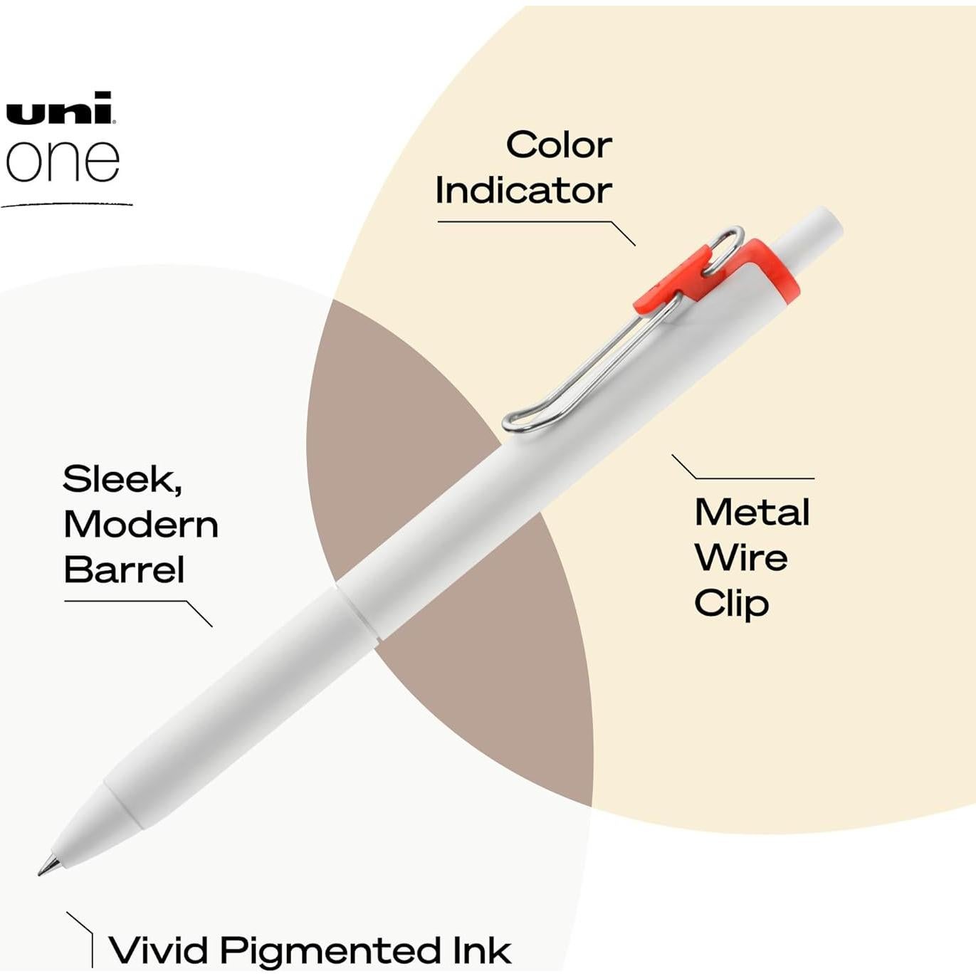 Bolígrafo Gel Retráctil Uniball uniONE 0.7 mm Surtido 8 Unidades