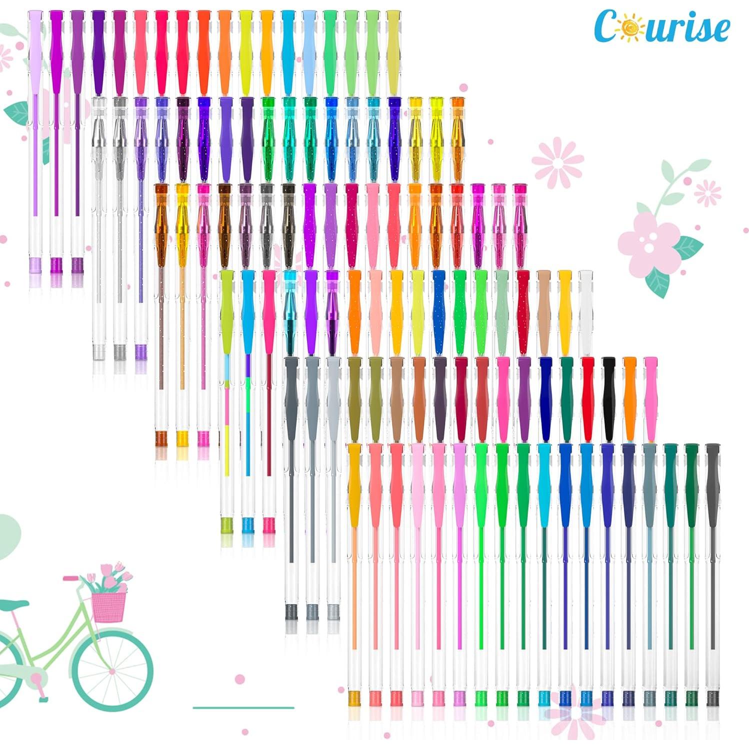 Set de bolígrafos de gel Courise 108 colores únicos