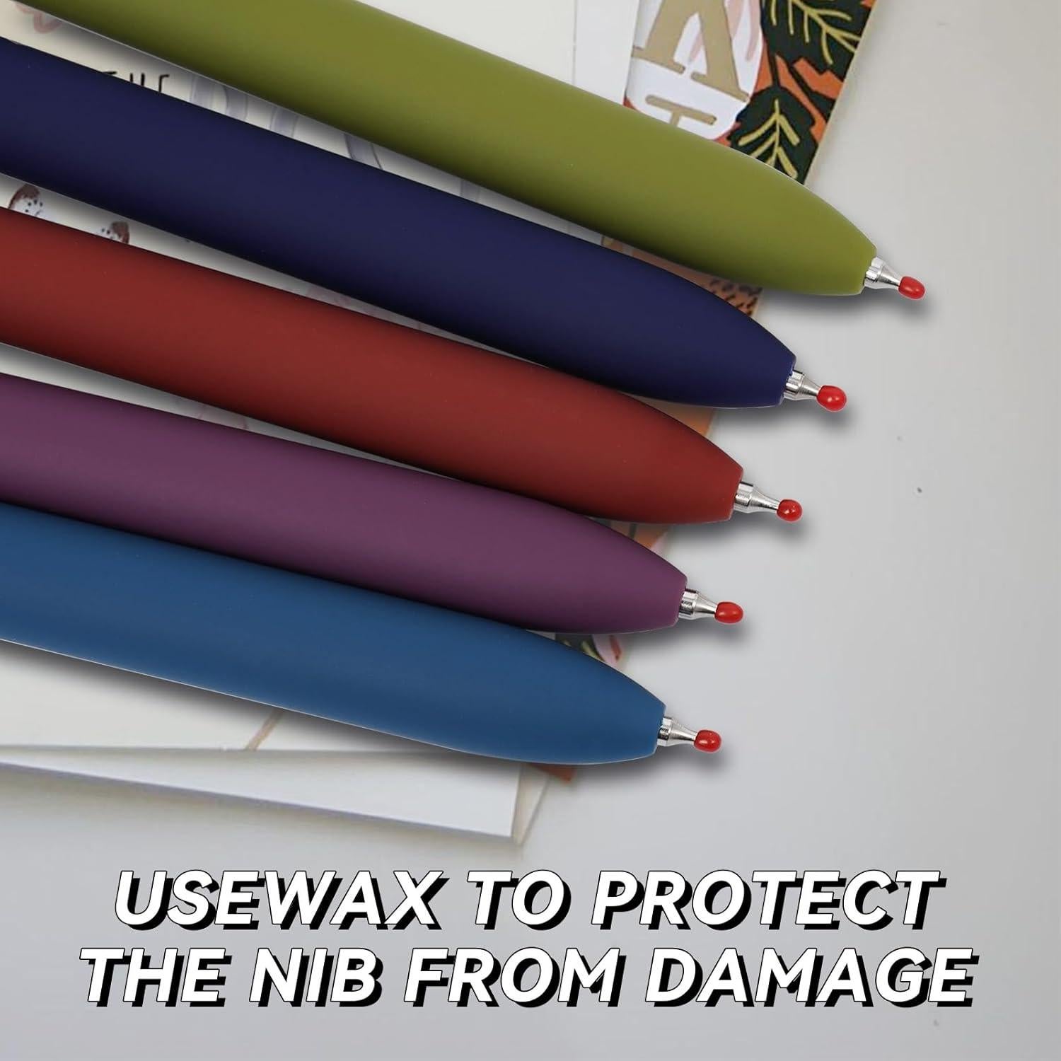 Bolígrafos de Gel MorPionk 5 Pcs 0.5mm Tinta Negra Vintage