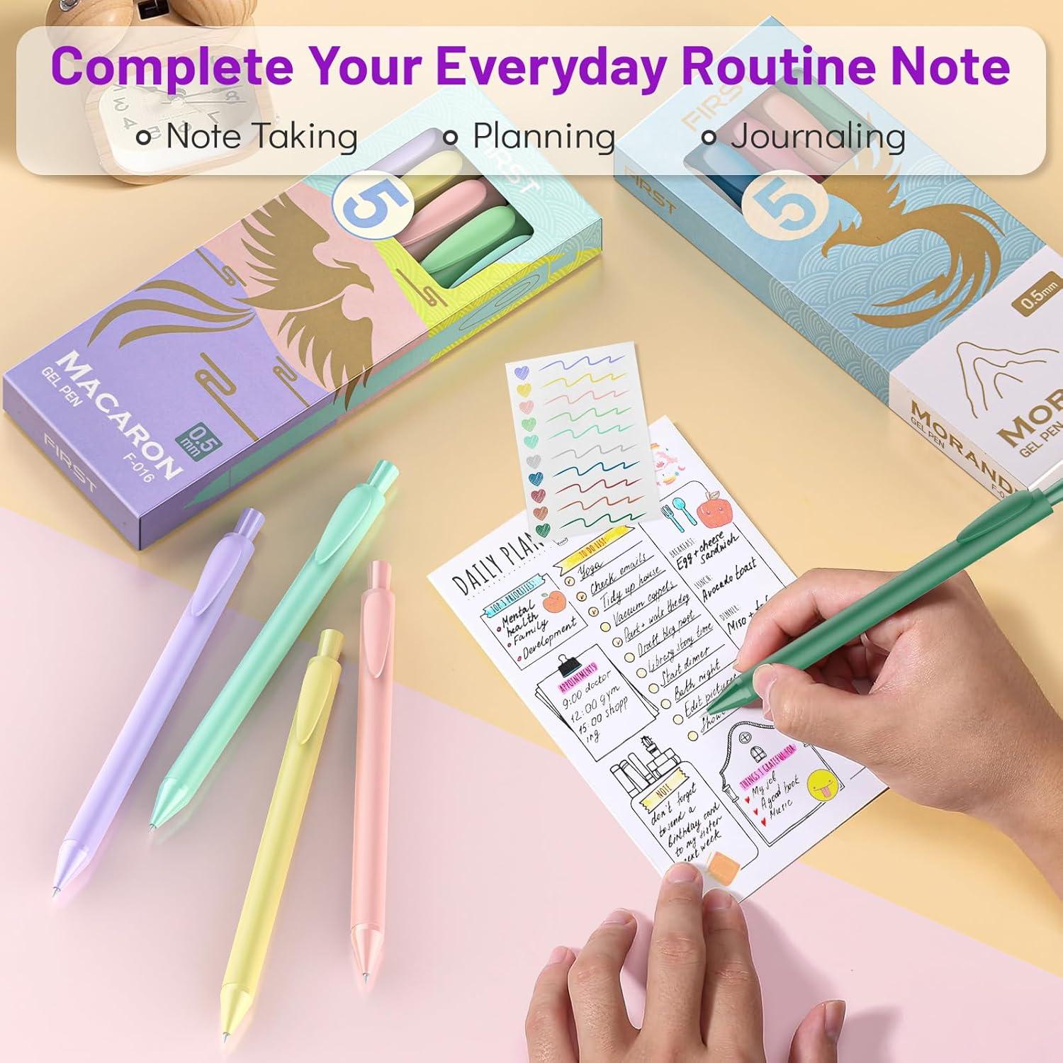 Set de 20 Bolígrafos de Gel Retráctiles DRPHKTT 0.5mm Multicolor