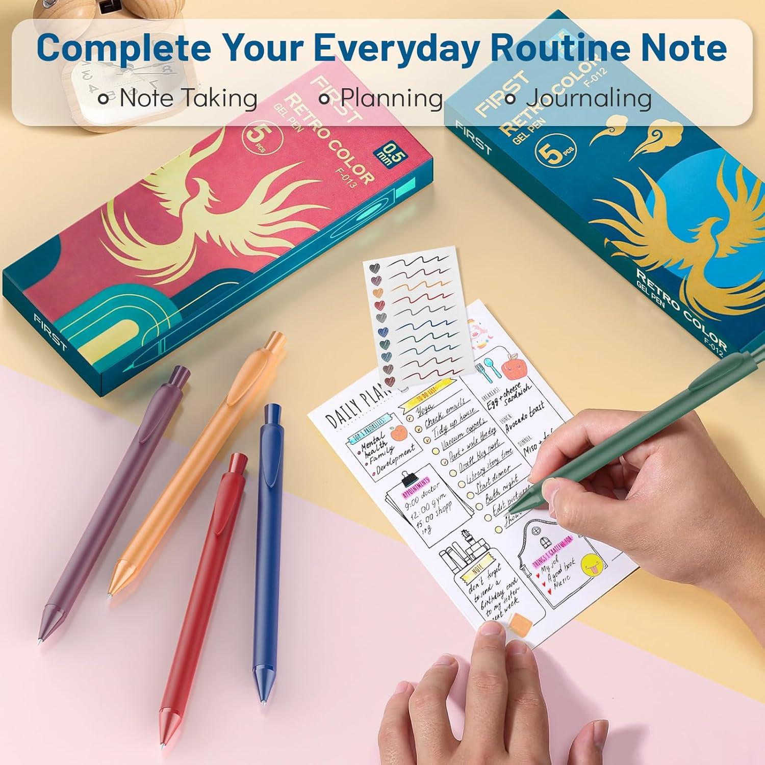 Set de 20 Bolígrafos de Gel Retráctiles DRPHKTT 0.5mm Multicolor