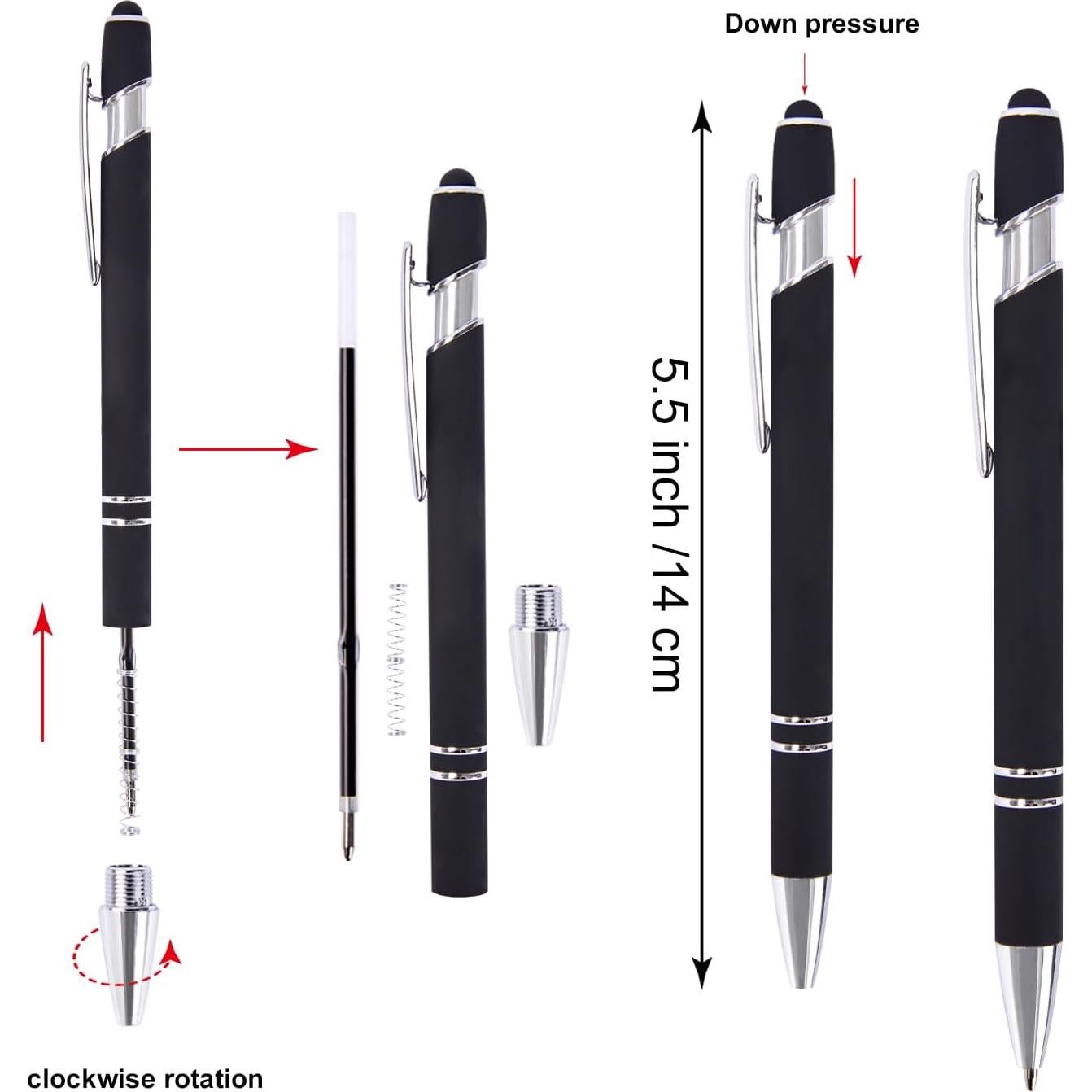 Bolígrafos de Tinta Gel Actsun 12 Pcs Punta Fina 0.7 mm