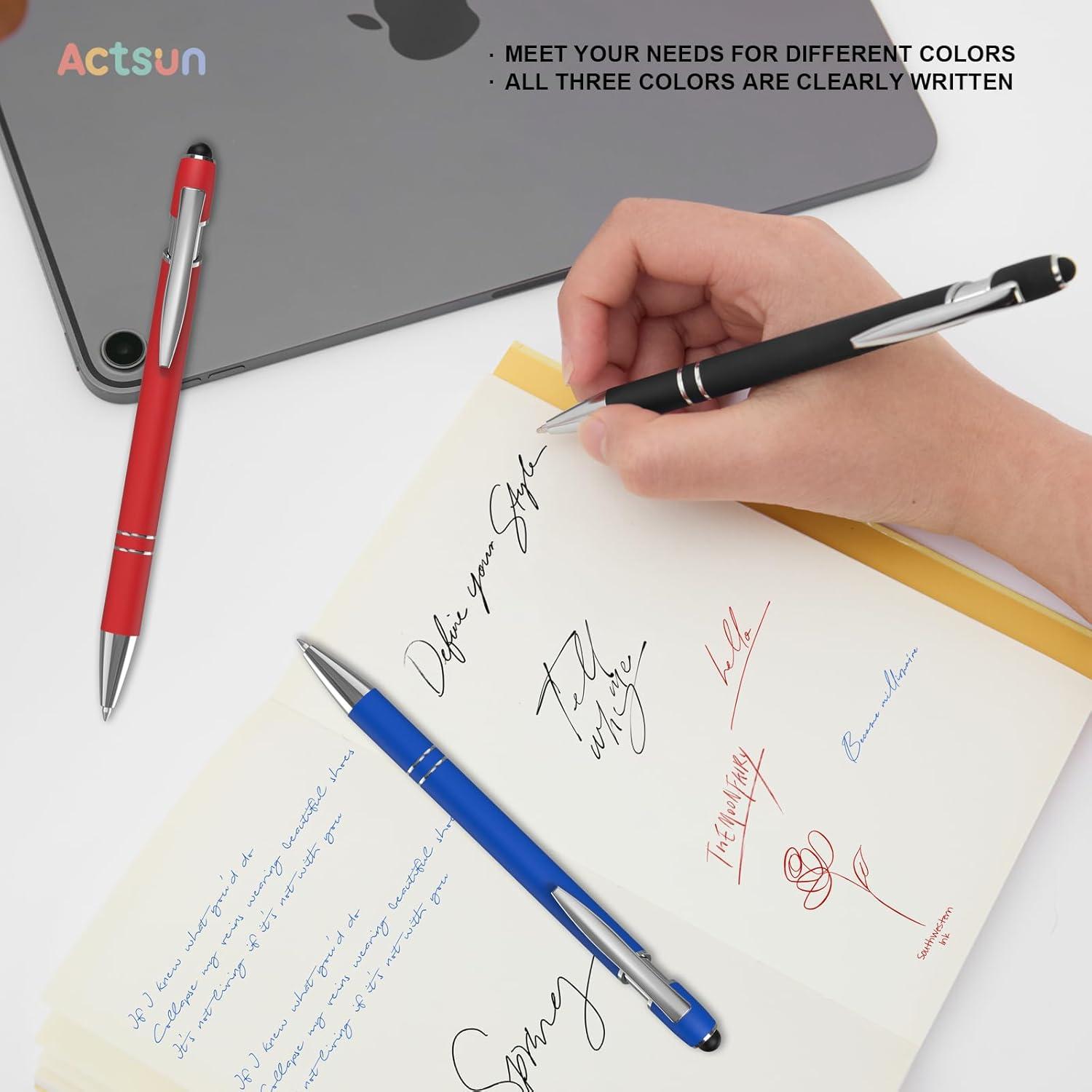 Bolígrafos de Tinta Gel Actsun 12 Pcs Punta Fina 0.7 mm