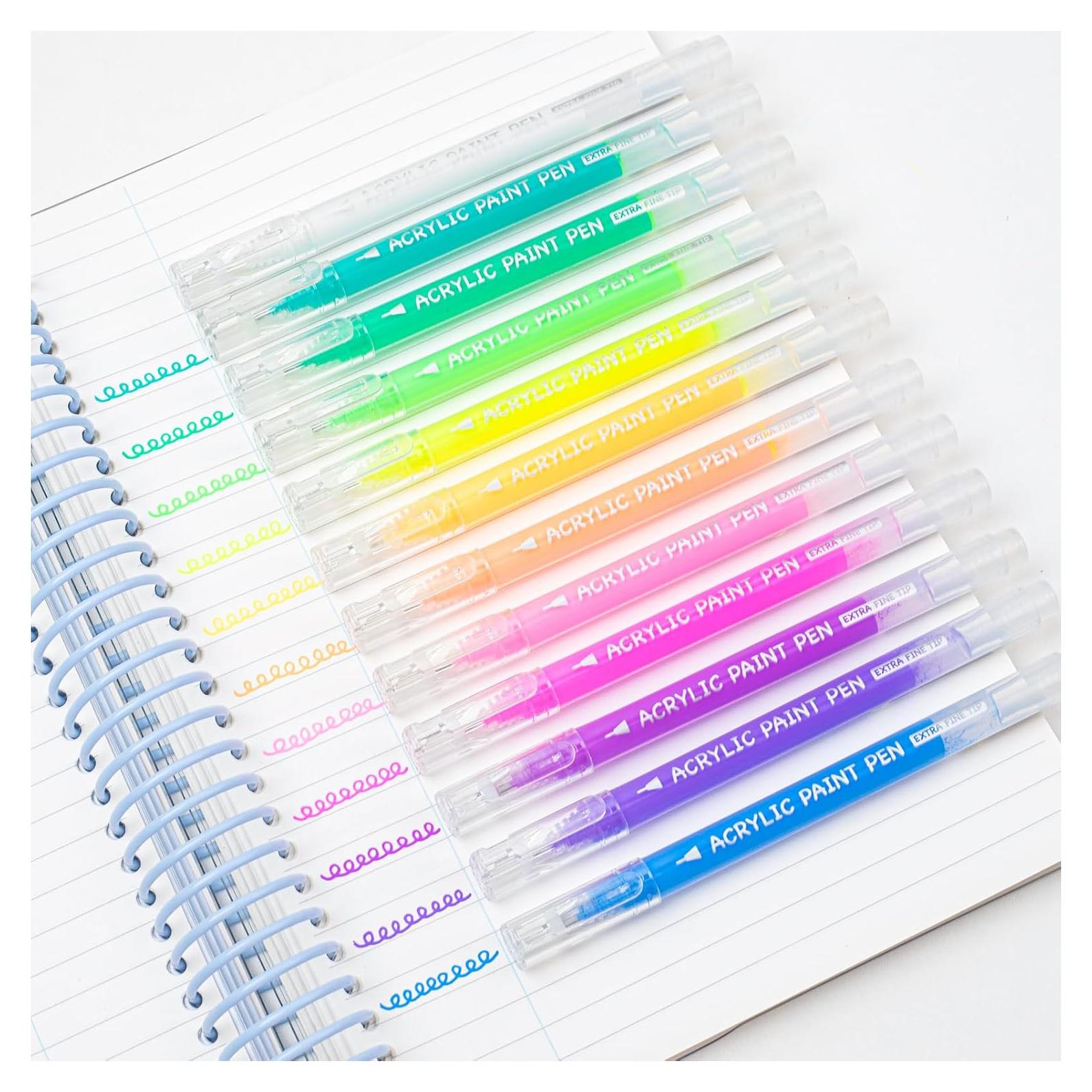 Bolígrafos de Gel Acrílico COLNK 24 Colores Ultra Fino 0.1mm