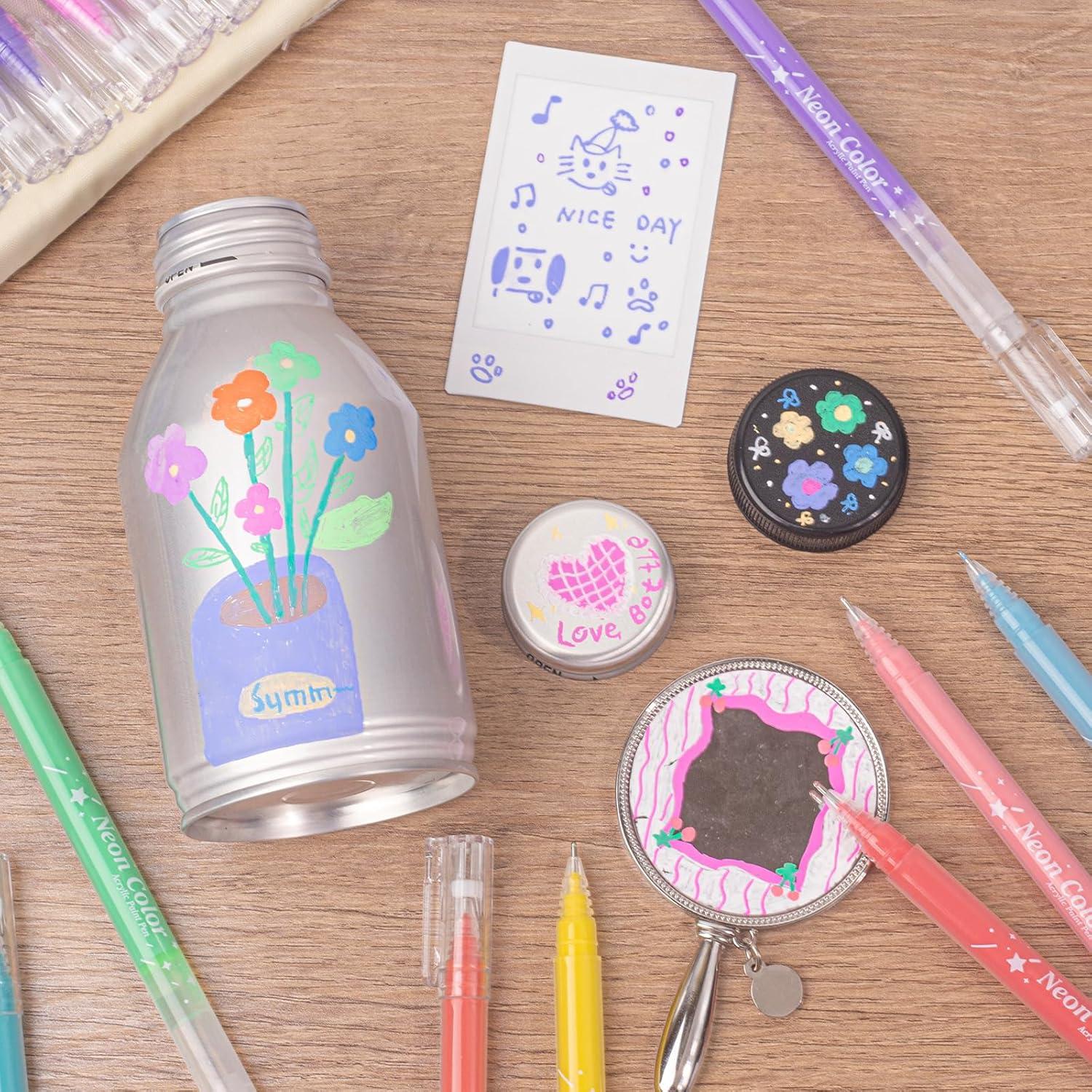 Bolígrafos de Gel Acrílico COLNK 24 Colores Ultra Fino 0.1mm