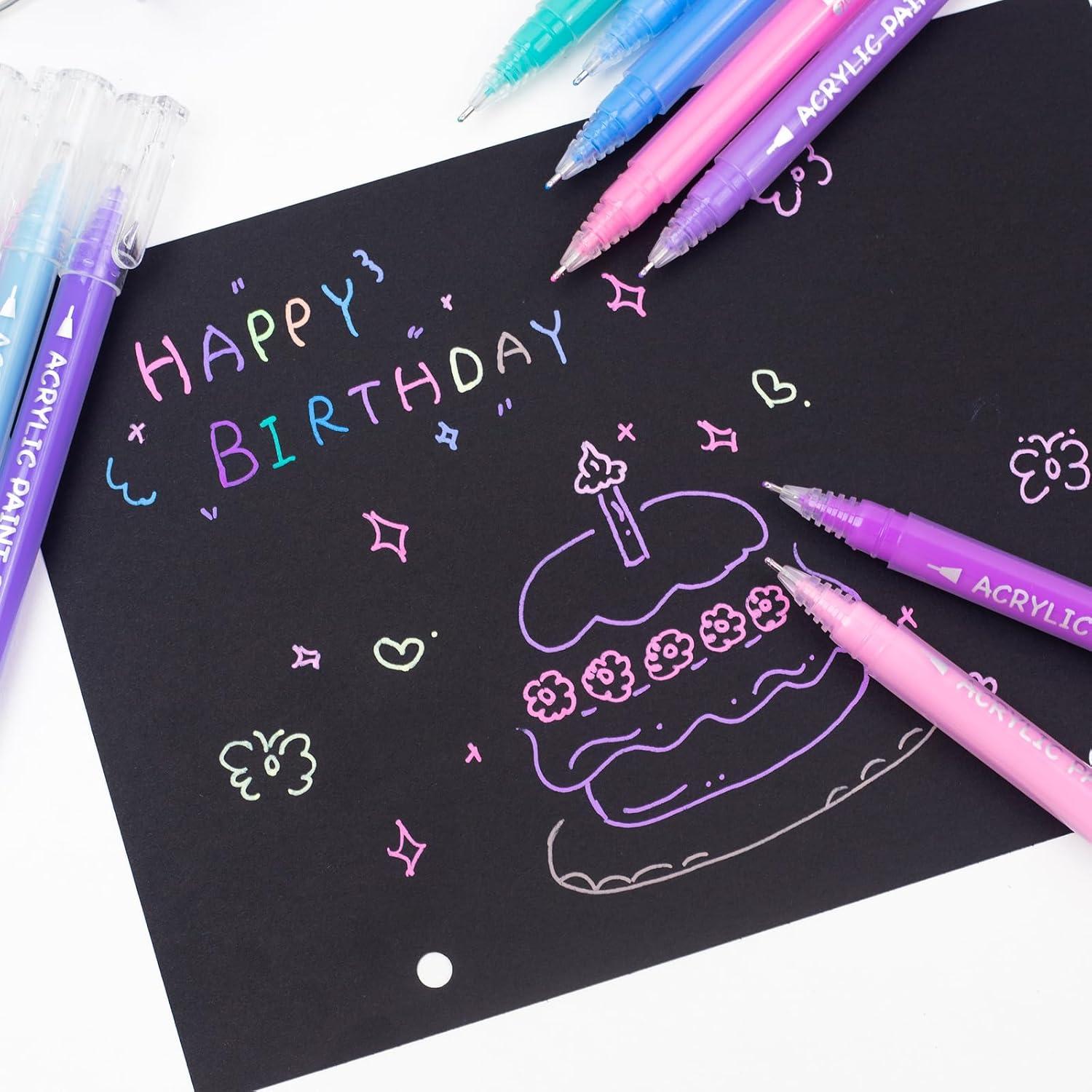 Bolígrafos de Gel Acrílico COLNK 24 Colores Ultra Fino 0.1mm