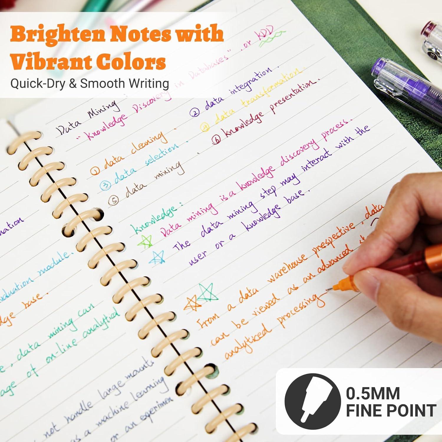 Set de 12 Bolígrafos de Tinta Líquida APOGO 0.5mm Multicolor