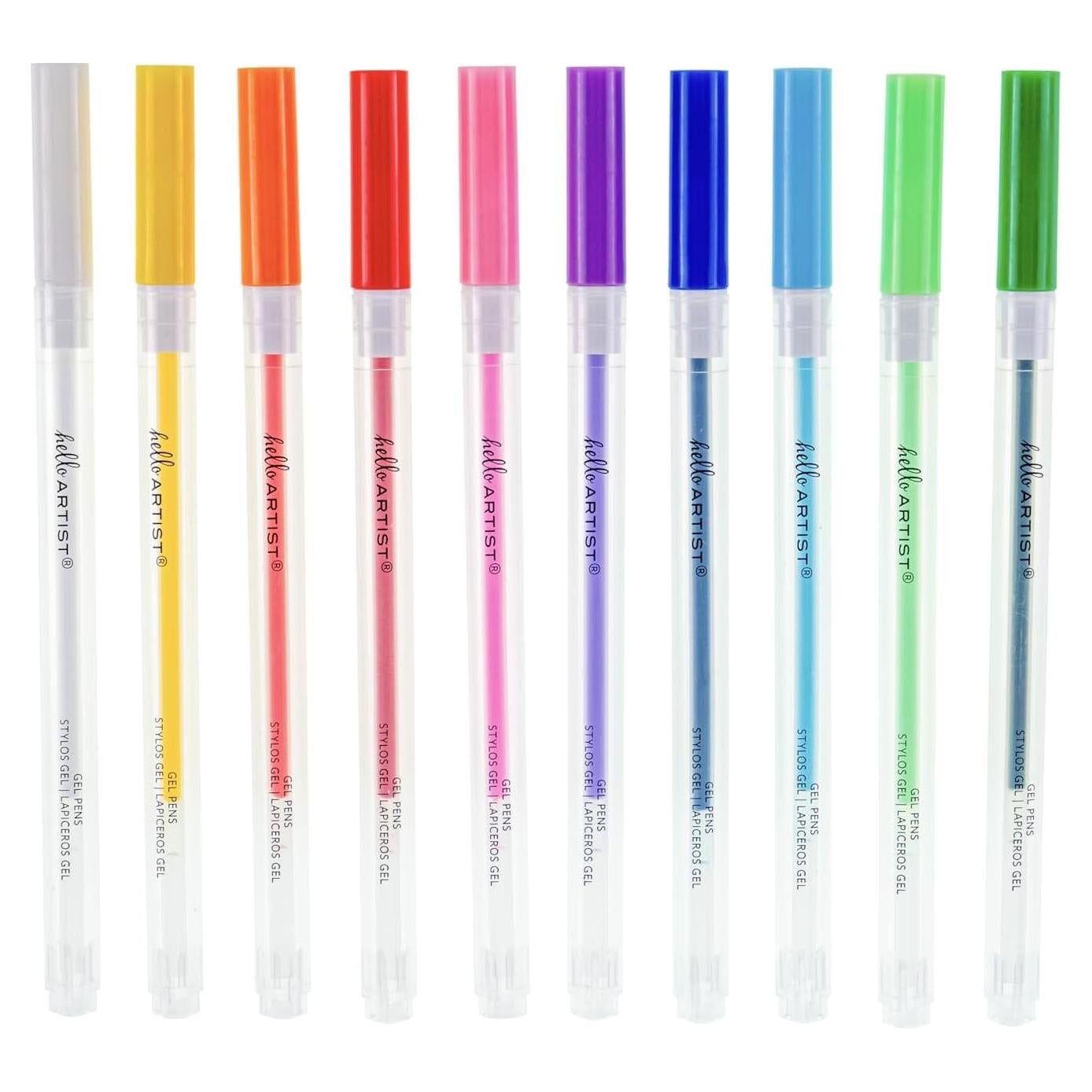 Set de 10 Bolígrafos de Gel Hello, Artist! Multicolor No Tóxicos