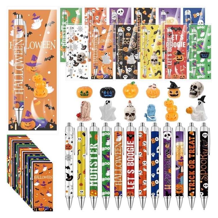 Set de 144 Bolígrafos de Gel Halloween Ioffersuper Multicolor