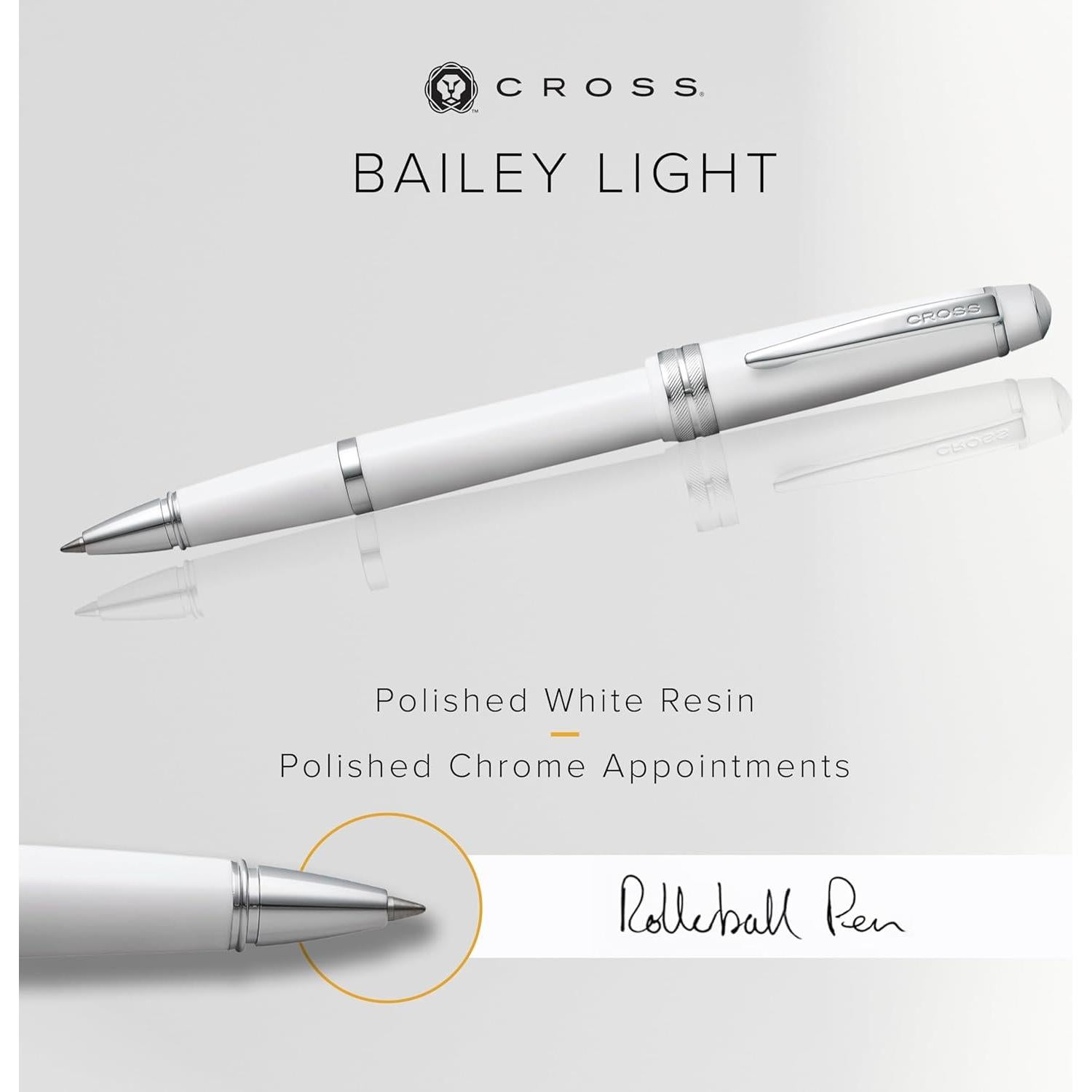 Bolígrafo Recargable Cross Bailey Light Blanco Pulido 0.4mm