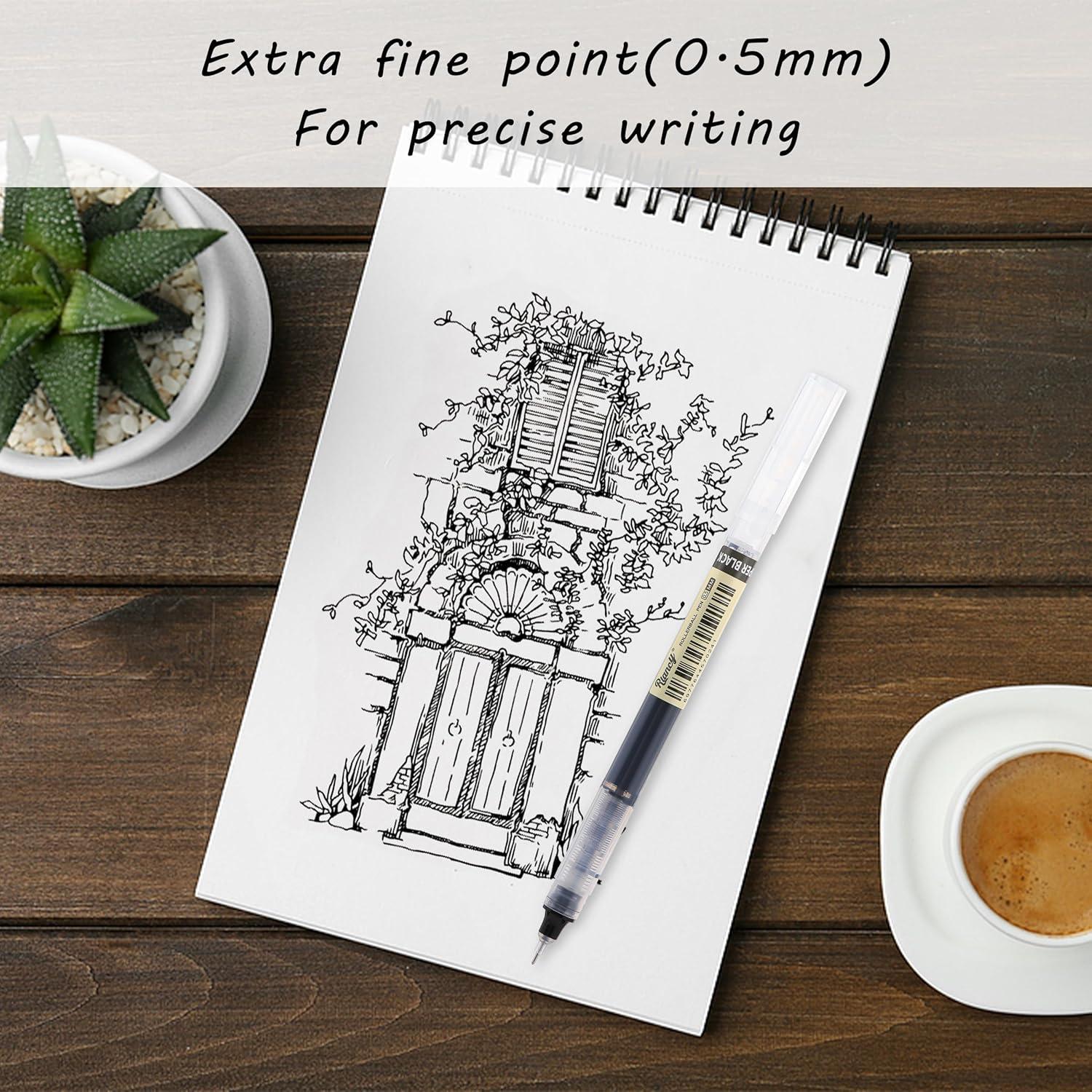 Bolígrafos de Gel RIANCY 24 Colores 0.5mm Escritura Suave