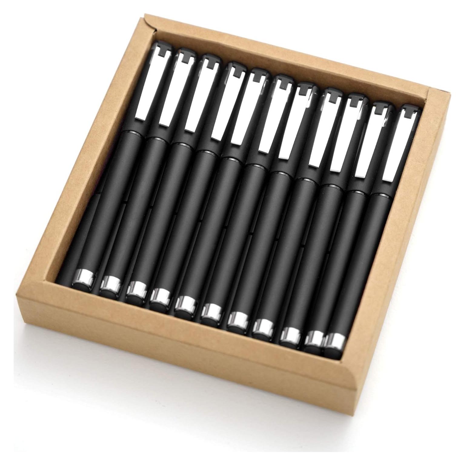 Bolígrafos de Gel Negro MiSiBao 0.7mm 18 Paquete con Stylus