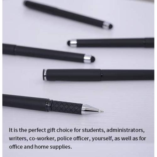 Bolígrafos de Gel Negro MiSiBao 0.7mm 18 Paquete con Stylus