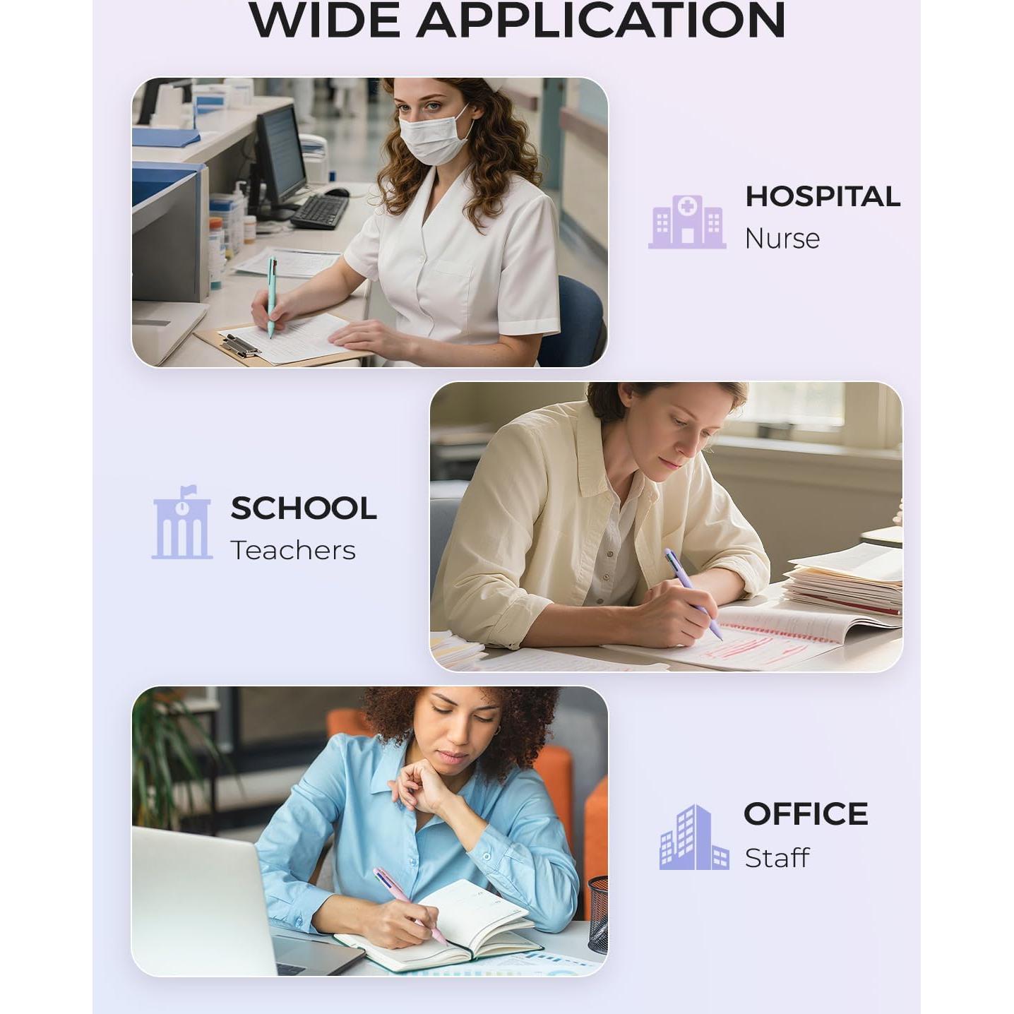 Bolígrafos Multicolor 4 en 1 Cuatro Caramelos - Paquete de 9