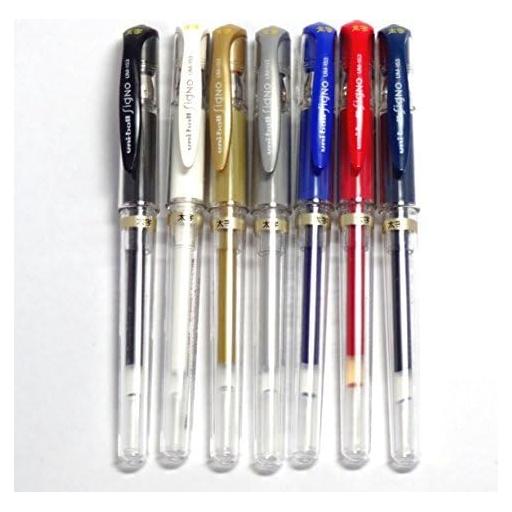Bolígrafo de Tinta Gel Uni-ball UM-153 Set 7 Colores