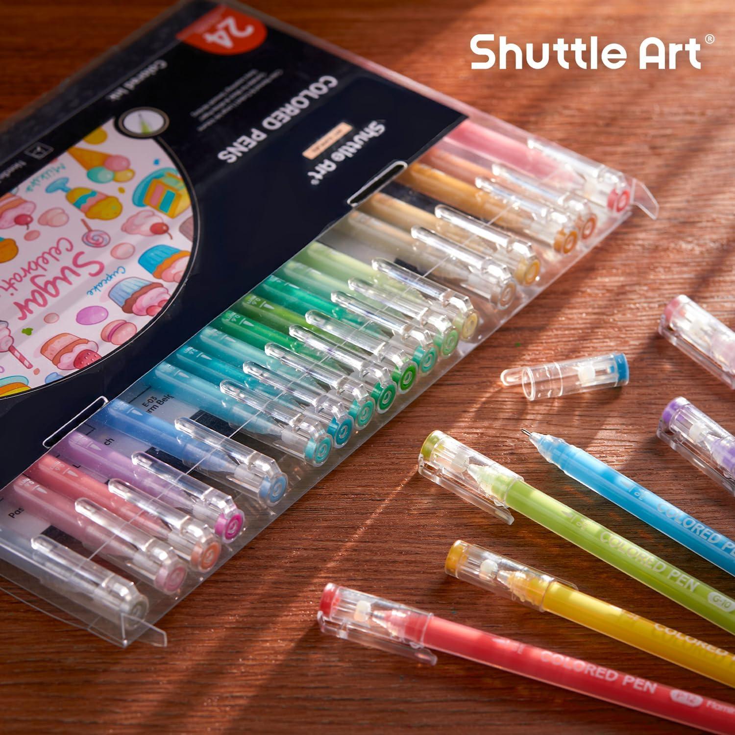 Bolígrafos de Gel Shuttle Art 24 Colores Pastel 0.6mm