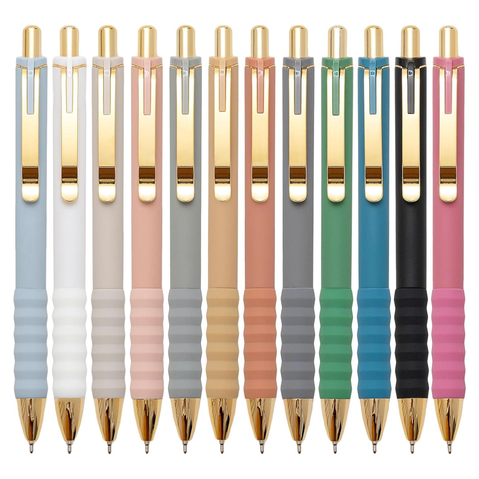 Bolígrafos Aisibeiger Tinta Negra 1.0mm Retráctiles 12 Unidades