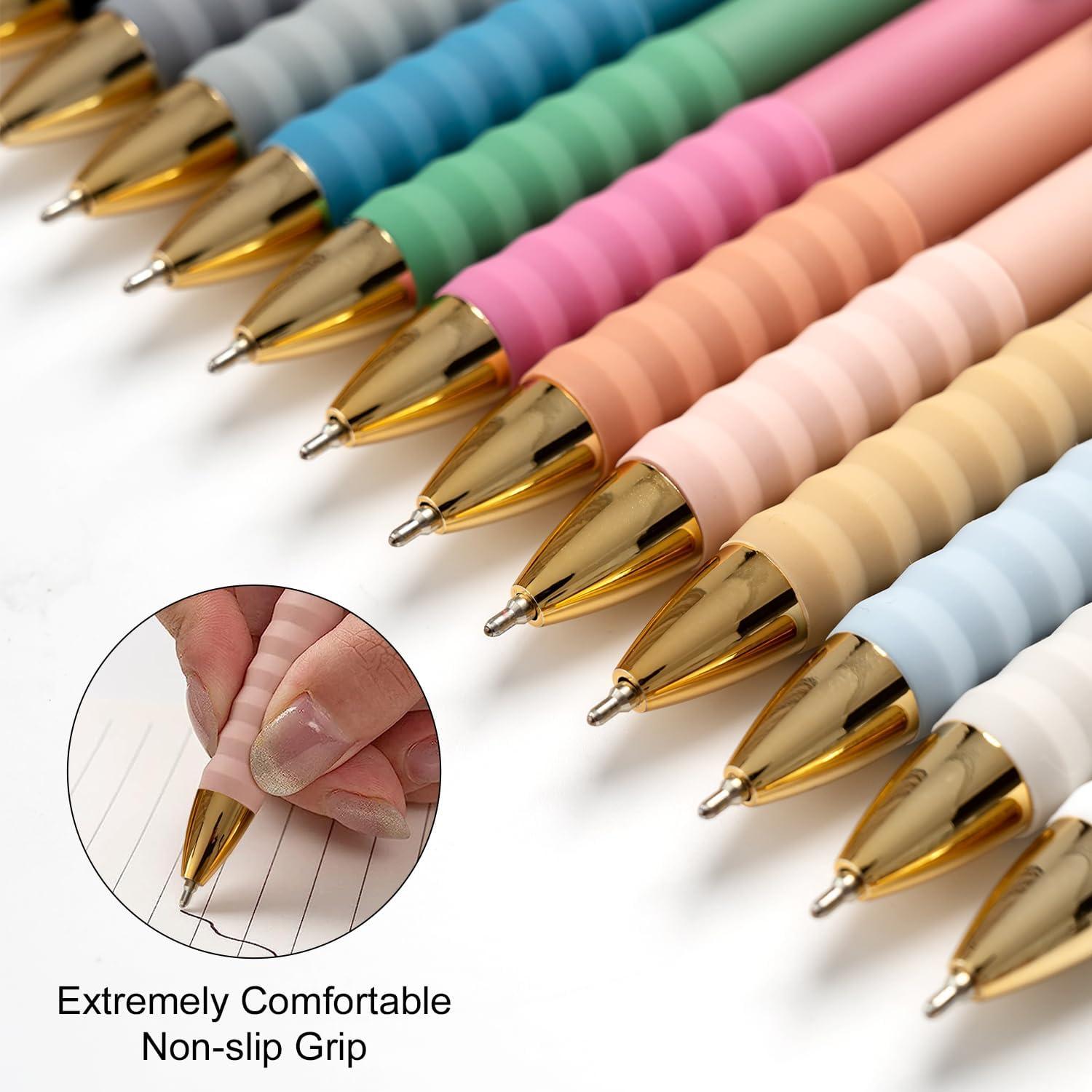 Bolígrafos Aisibeiger Tinta Negra 1.0mm Retráctiles 12 Unidades