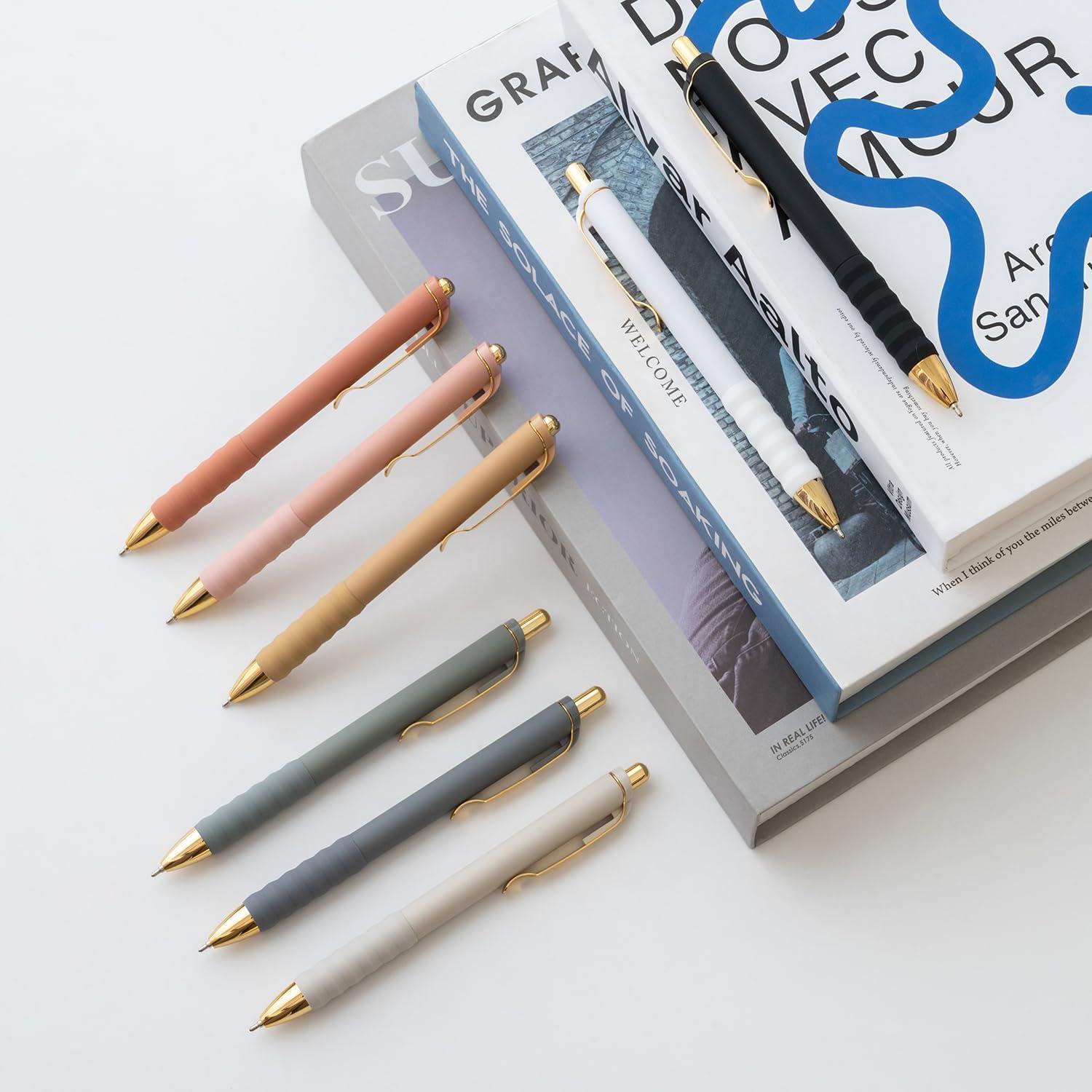 Bolígrafos Aisibeiger Tinta Negra 1.0mm Retráctiles 12 Unidades