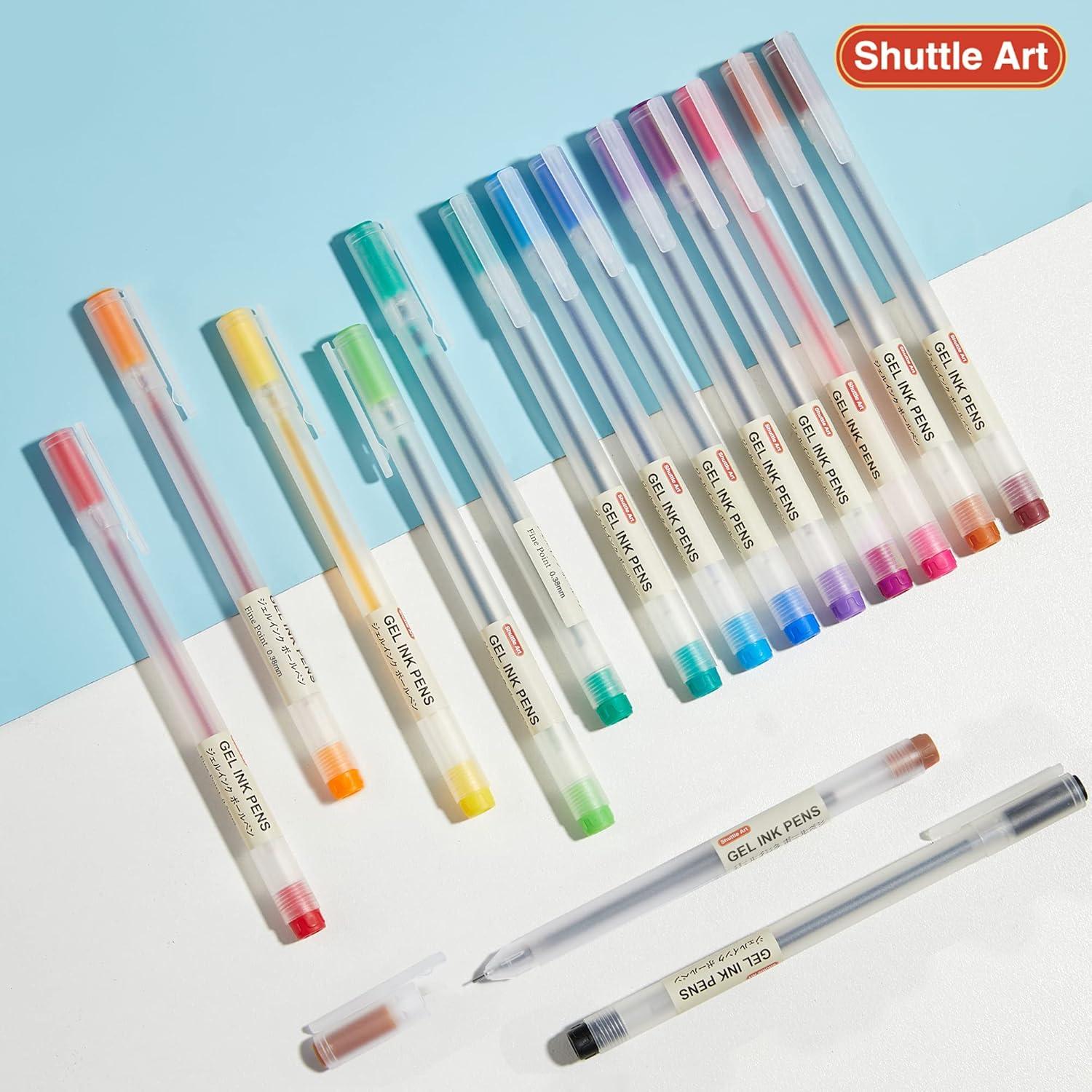 Bolígrafos de Gel Shuttle Art 15 Colores 0.38mm Extra Fina