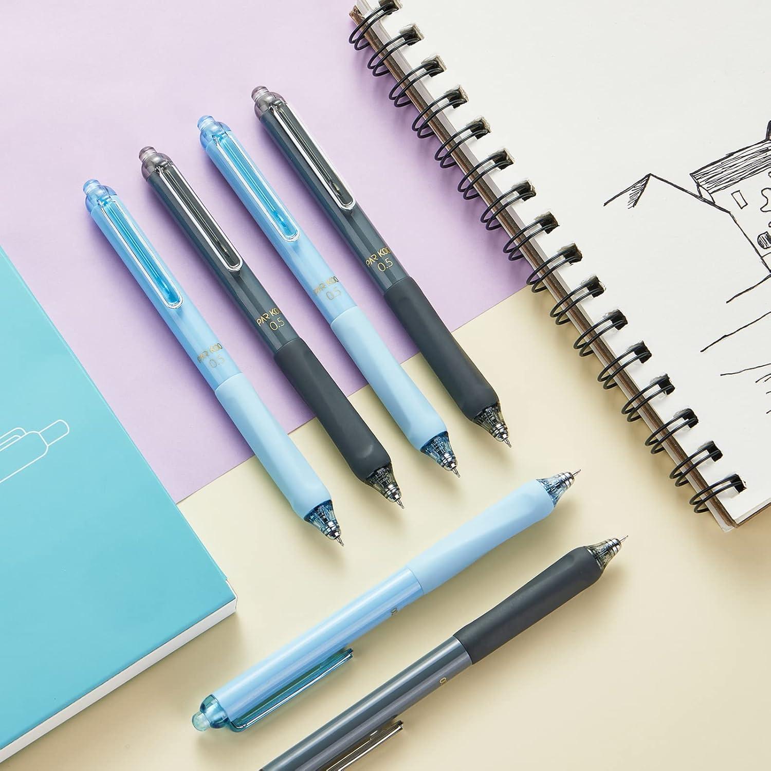 Bolígrafos de Gel ParKoo 12pcs Punta Fina 0.5mm Retráctiles