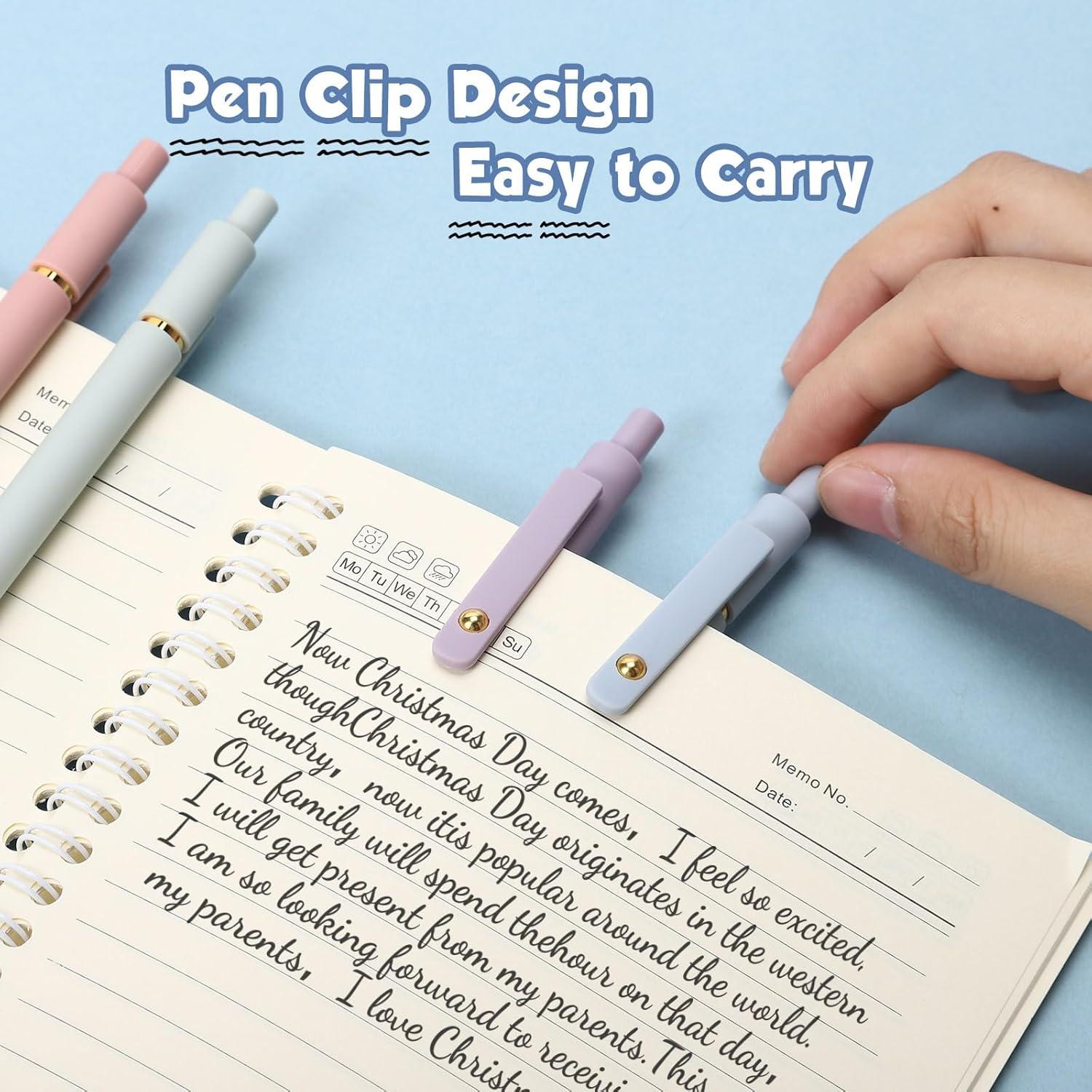 Bolígrafos de Gel Felofty 0.7mm Tinta Negra 6Pcs Morandi