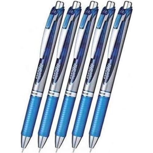 Bolígrafo de Gel Retráctil Pentel EnerGel Deluxe RTX 1mm Azul - Paquete de 5