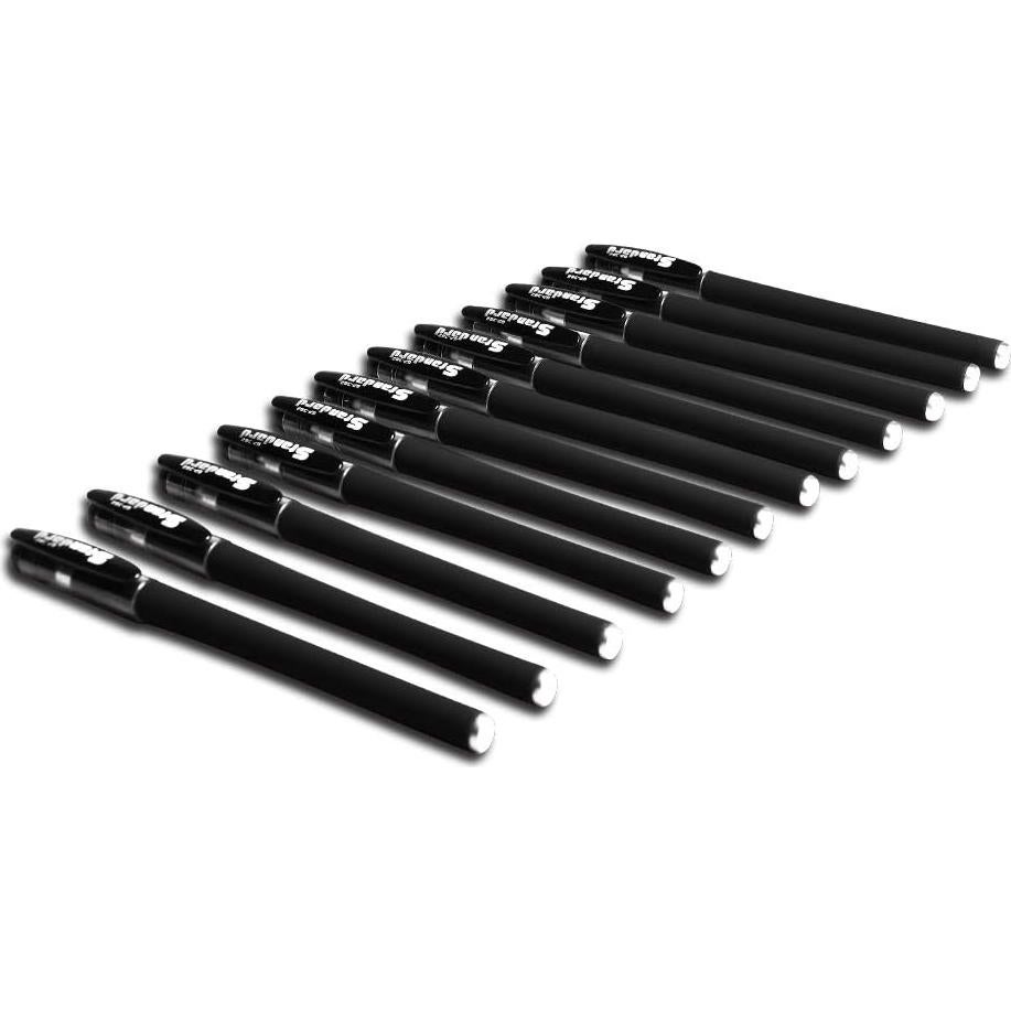 Bolígrafos de Tinta Gel OBE WISEUS 0.4mm Set 12 Piezas Negro