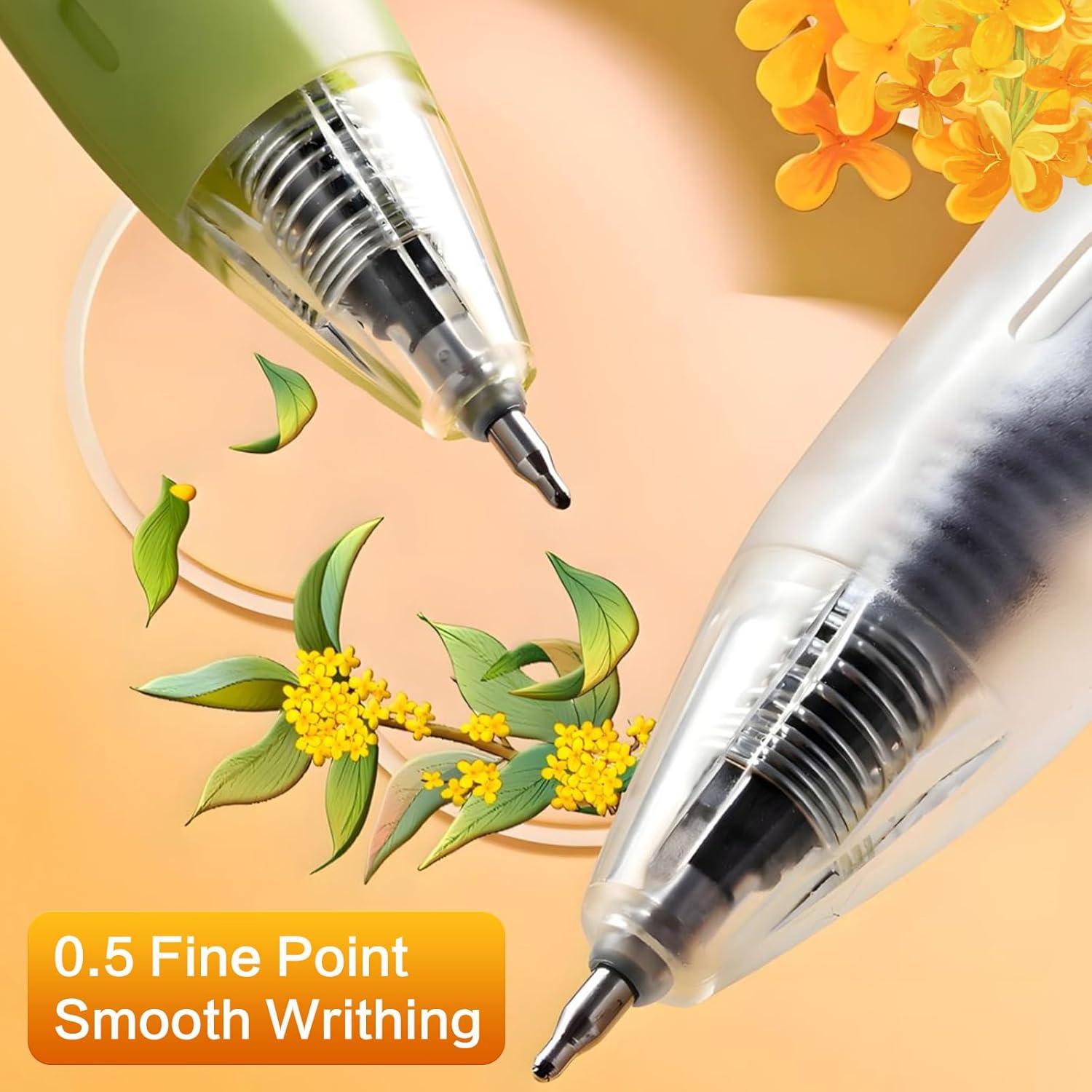 Bolígrafos de Gel M&G 4 PCS Punta Fina 0.5mm Tinta Negra