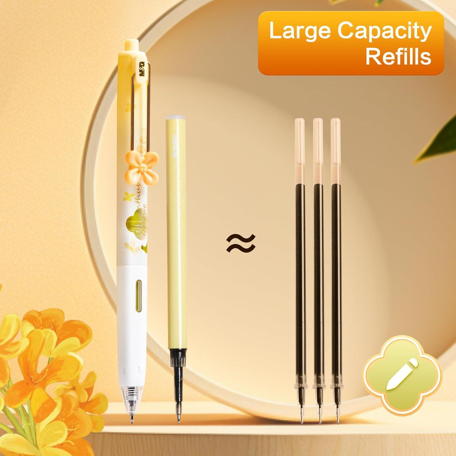 Bolígrafos de Gel M&G 4 PCS Punta Fina 0.5mm Tinta Negra