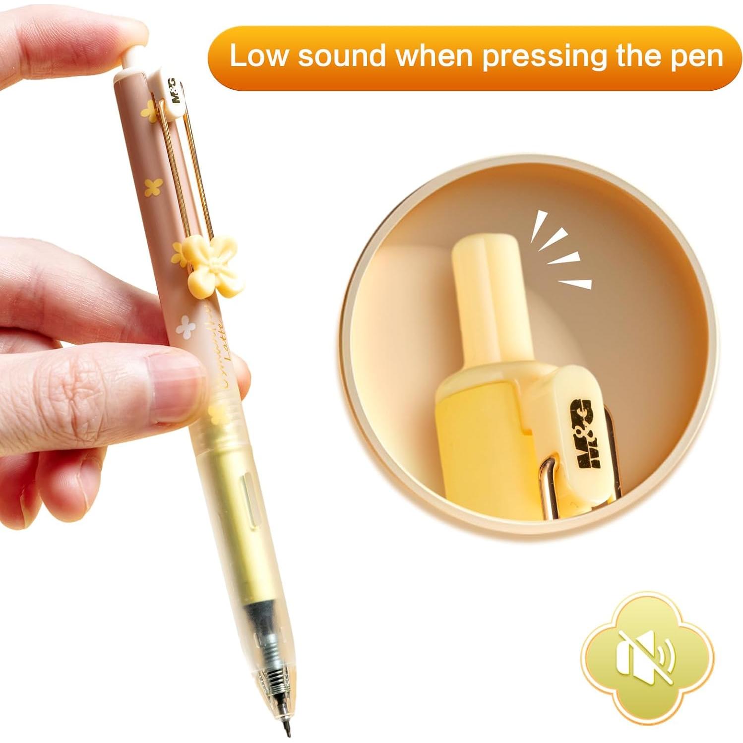 Bolígrafos de Gel M&G 4 PCS Punta Fina 0.5mm Tinta Negra