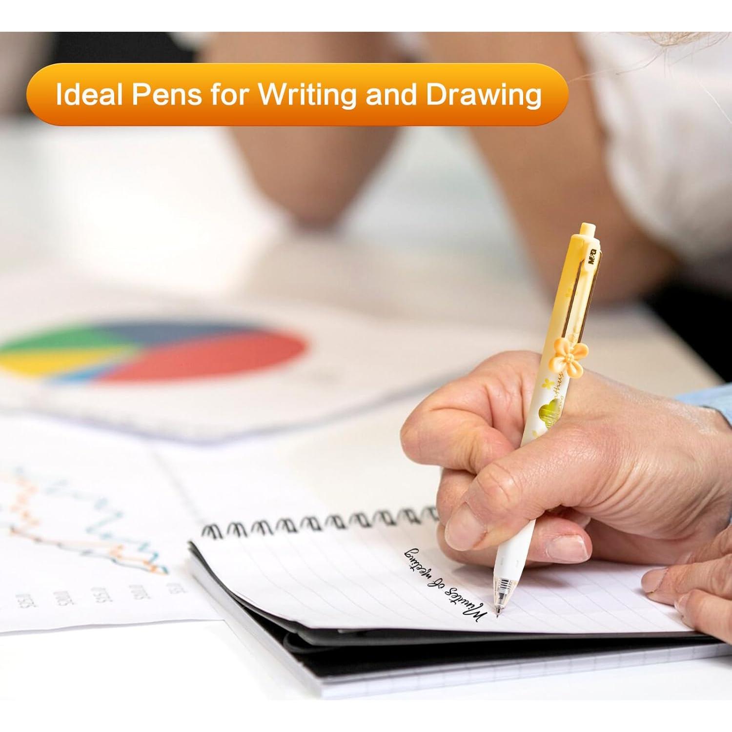 Bolígrafos de Gel M&G 4 PCS Punta Fina 0.5mm Tinta Negra