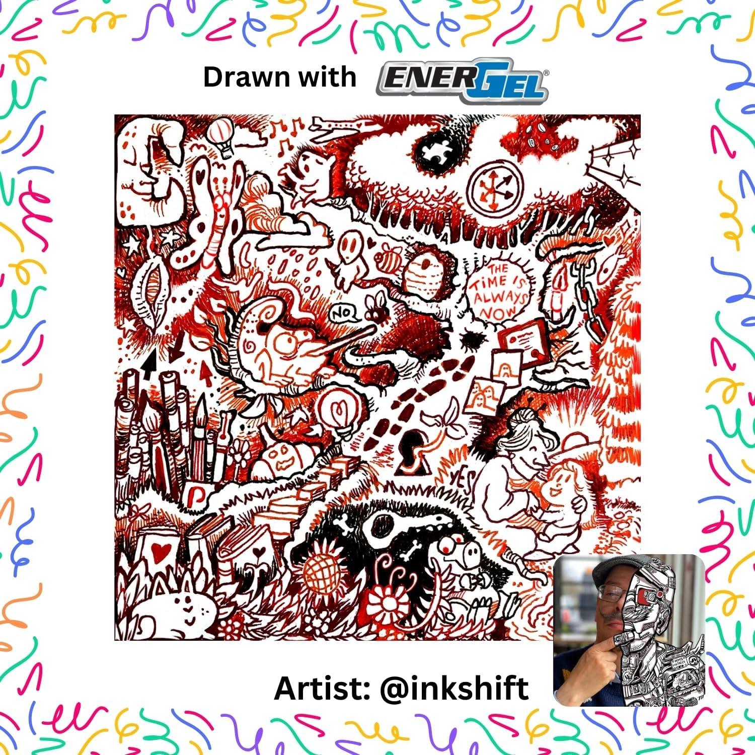 Bolígrafo de Gel Retráctil Pentel EnerGel RTX 0.7mm Multicolor