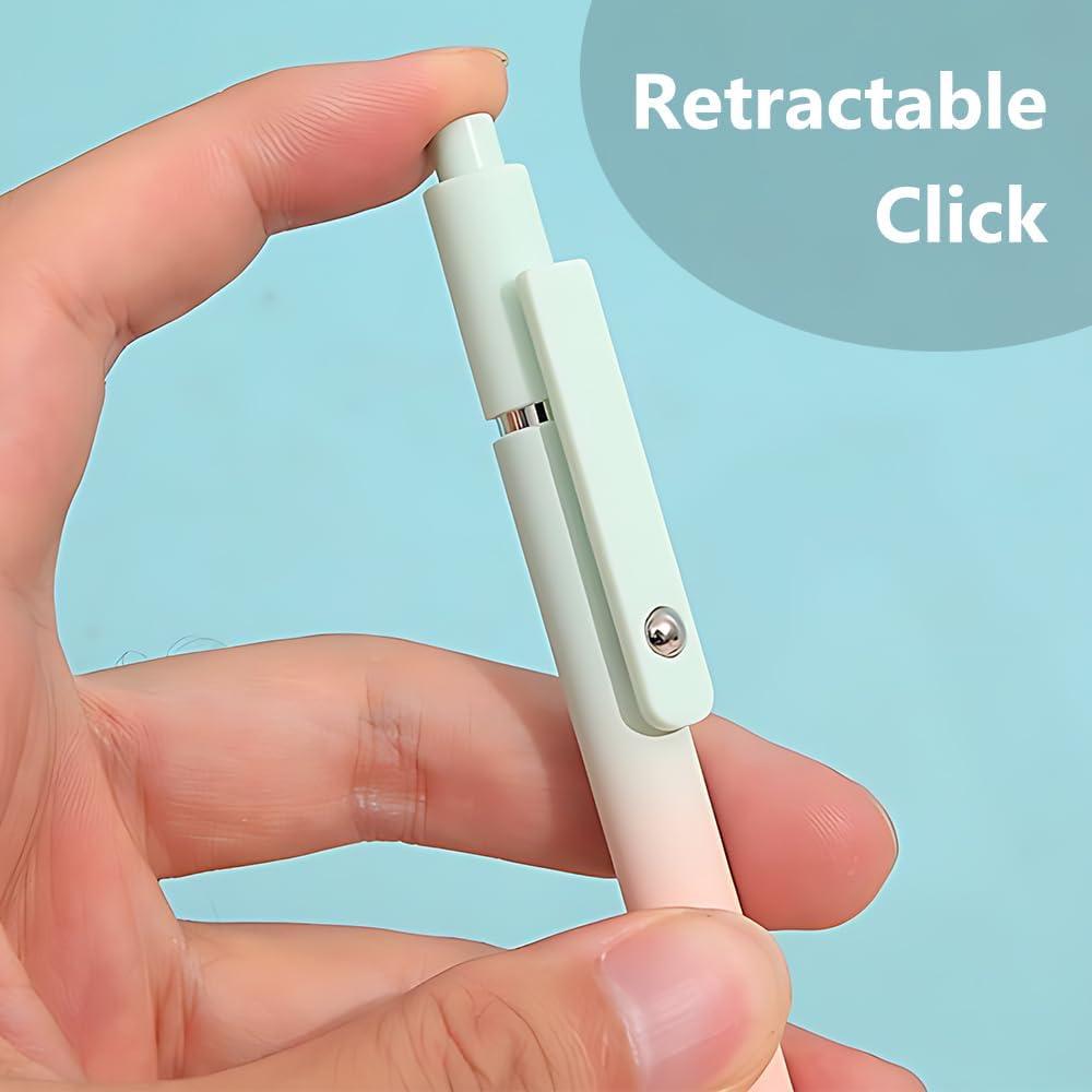 5 Bolígrafos de Gel Retráctiles DRMAVI Tinta Negra 0.7mm