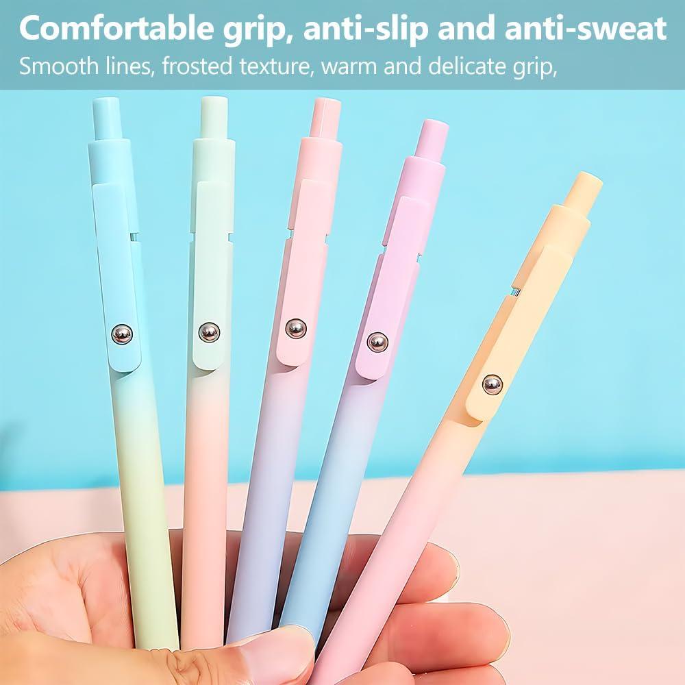 5 Bolígrafos de Gel Retráctiles DRMAVI Tinta Negra 0.7mm