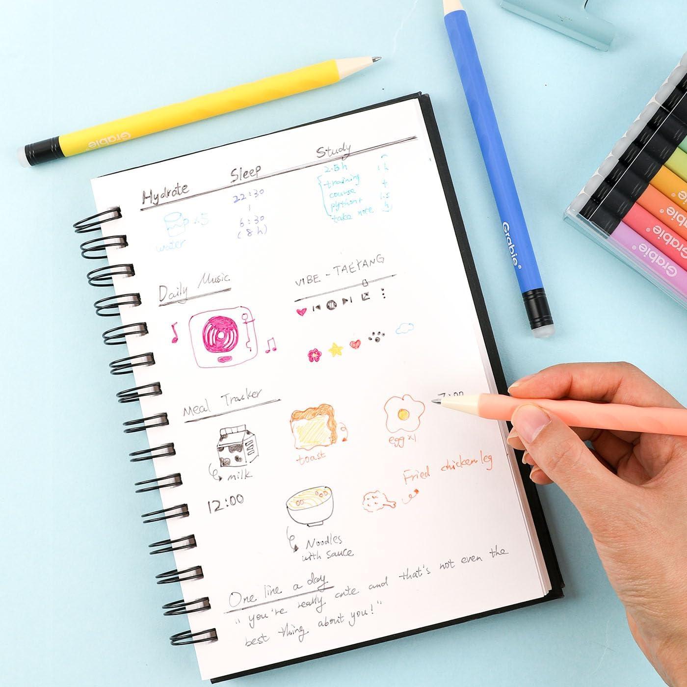 Bolígrafos de Gel Borrables Grabie, 9 Colores, 0.6mm