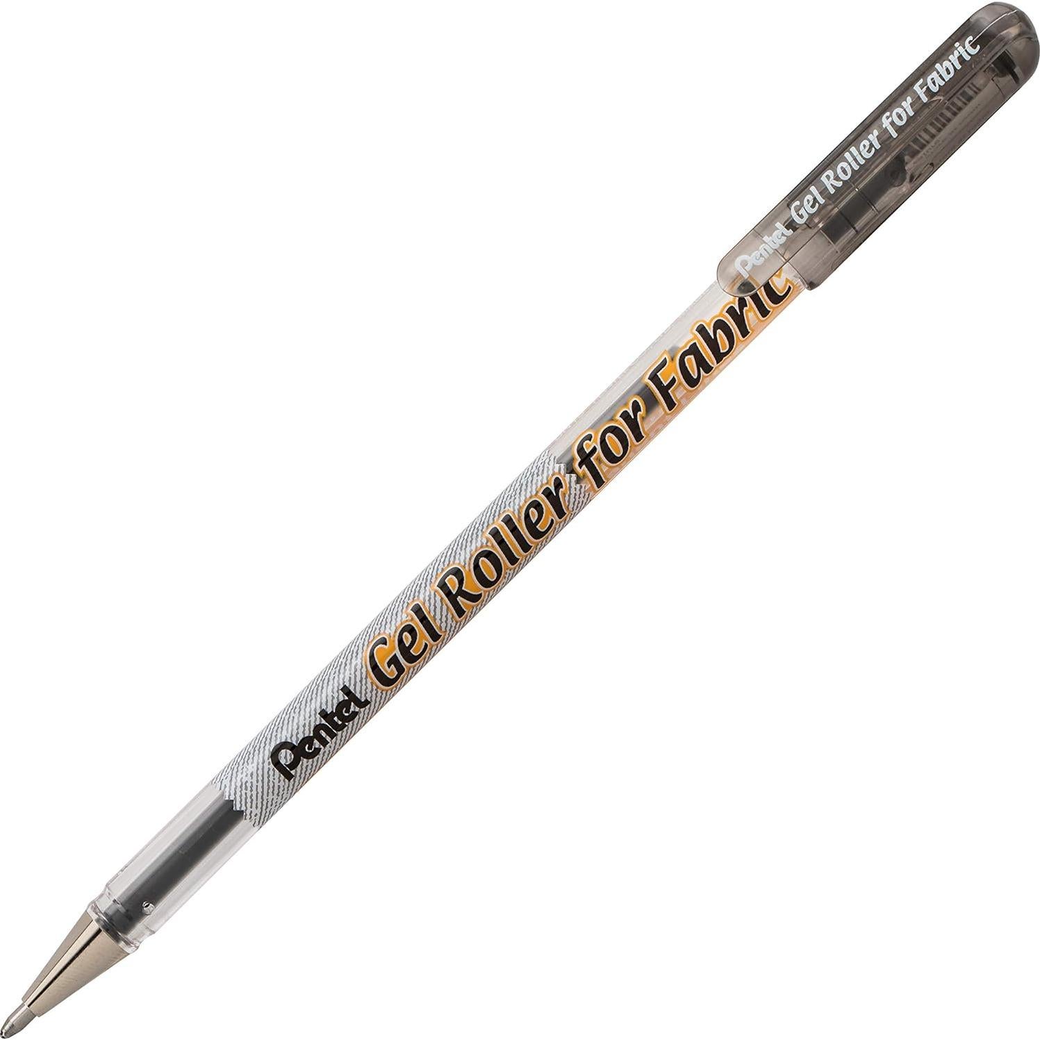 Rodillo de Gel Pentel Arts para Tela 1.0mm Tinta Negra - Paquete de 2