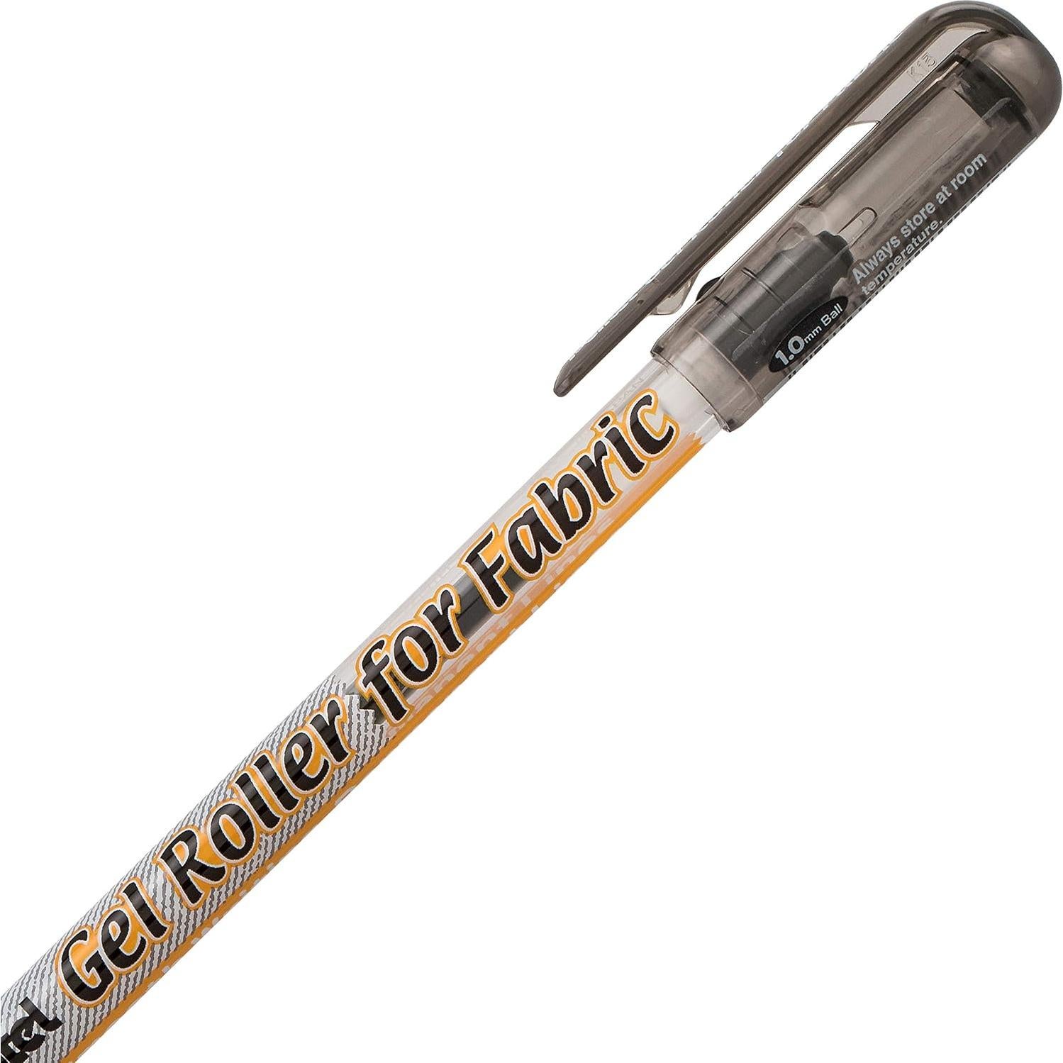 Rodillo de Gel Pentel Arts para Tela 1.0mm Tinta Negra - Paquete de 2