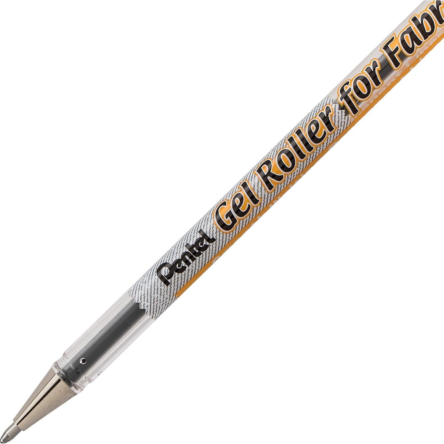 Rodillo de Gel Pentel Arts para Tela 1.0mm Tinta Negra - Paquete de 2